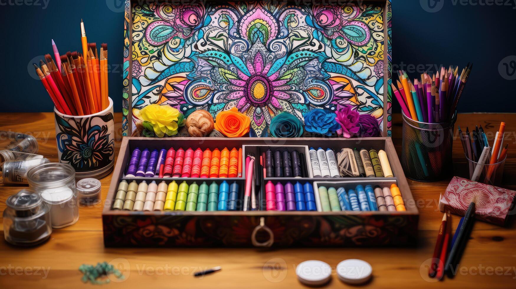 markers doodle box photo