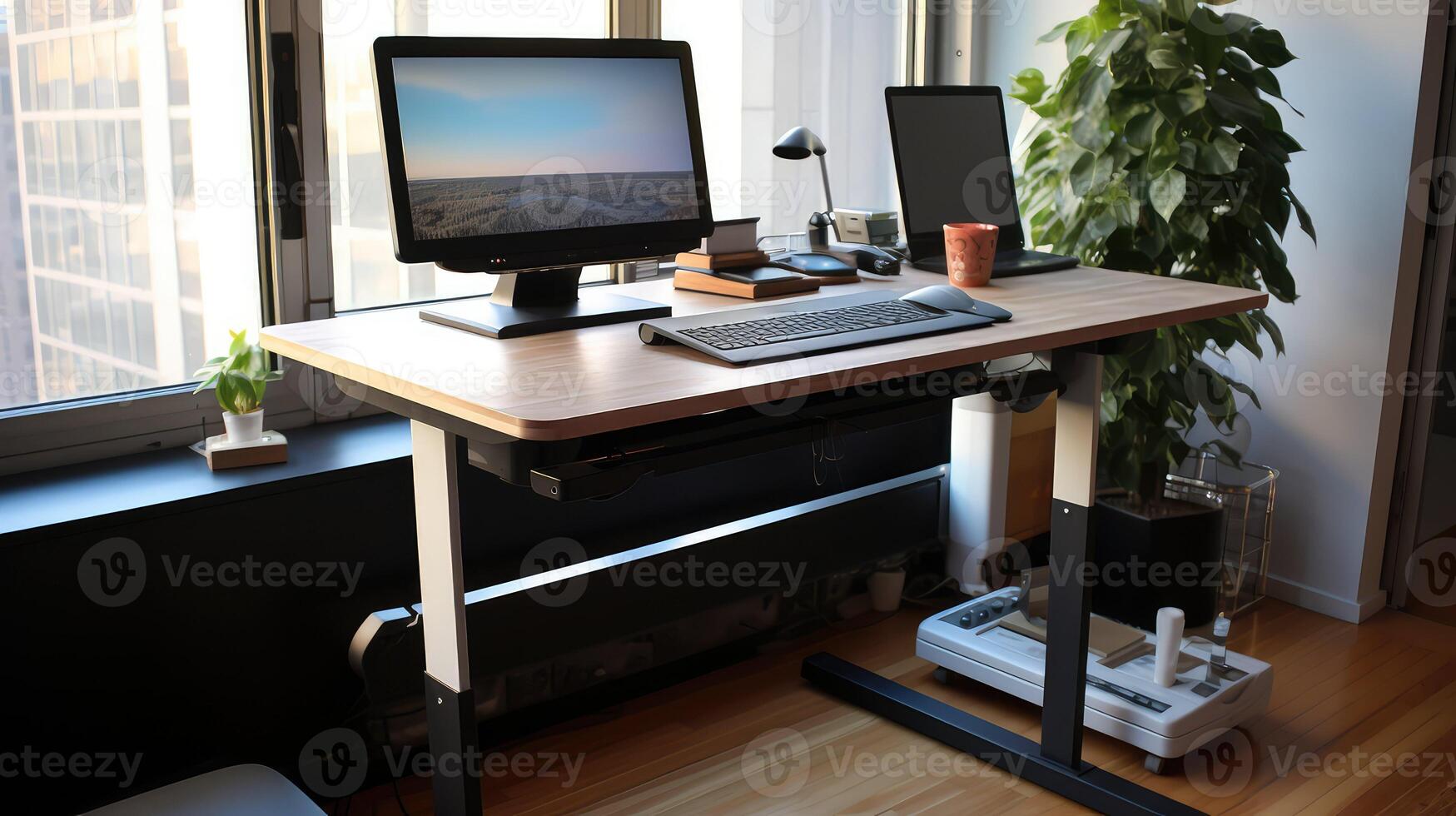 workspace standing desk photo