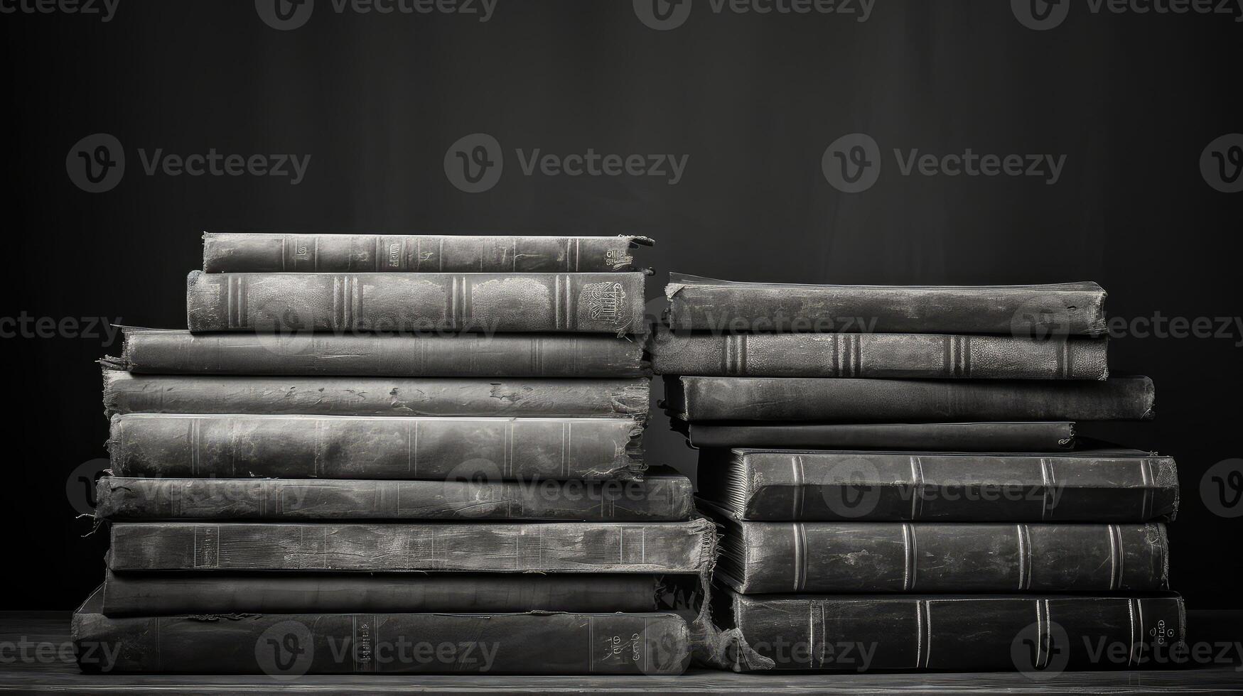 classic books black and white photo