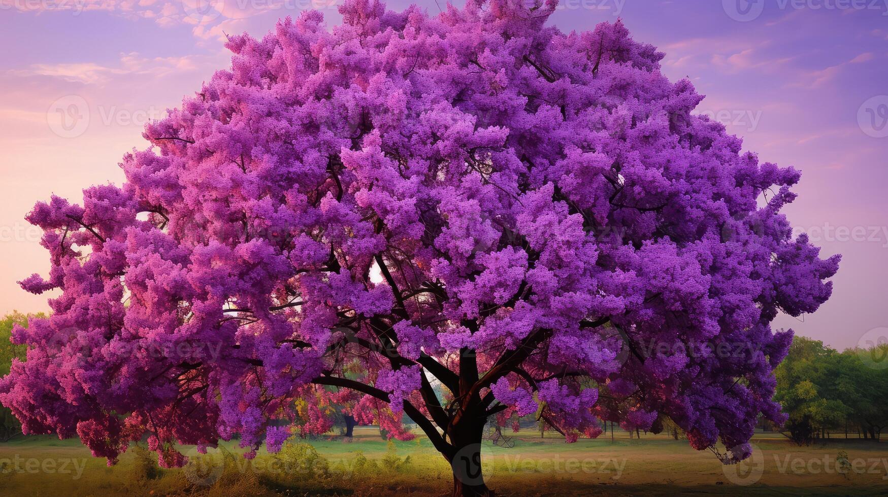 bloom purple tree photo