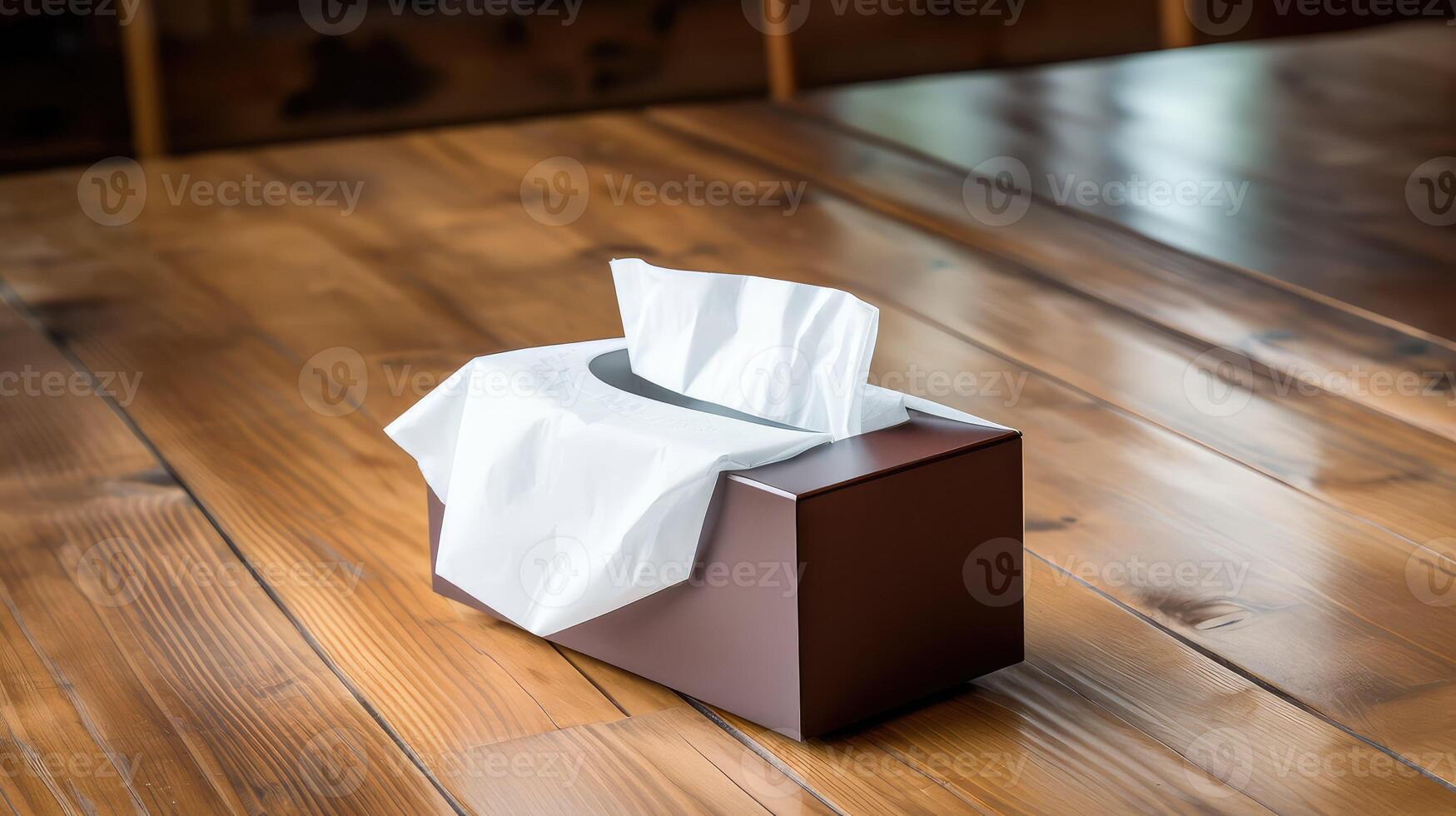 table empty tissue box photo