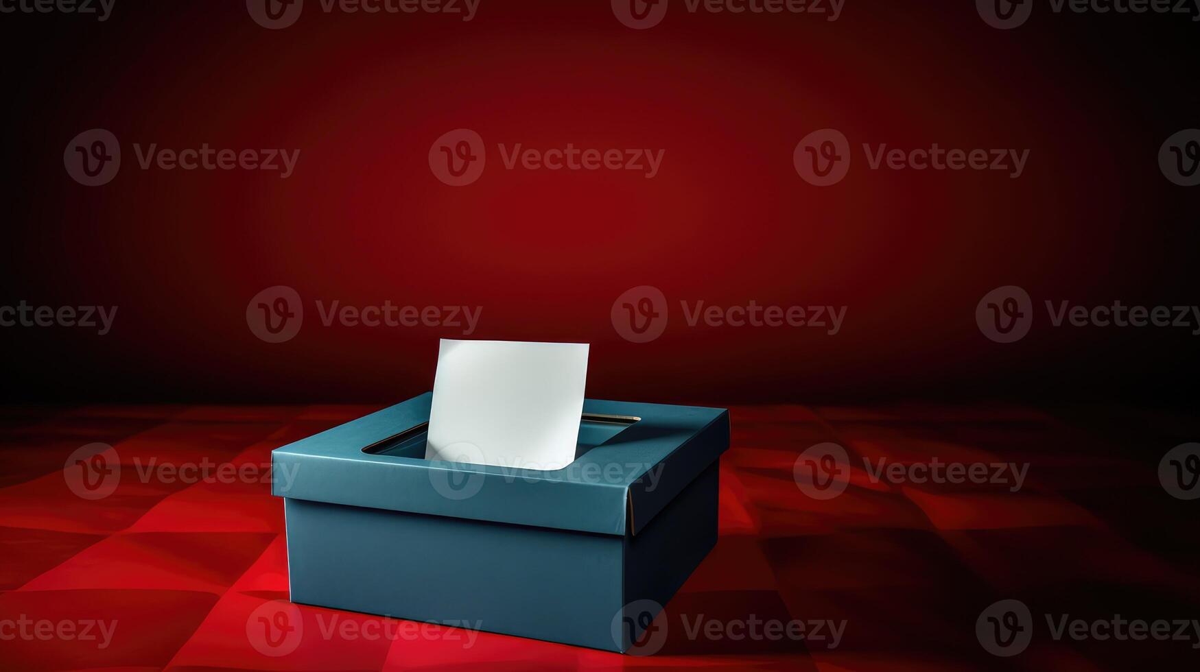 ballot red check mark in box photo