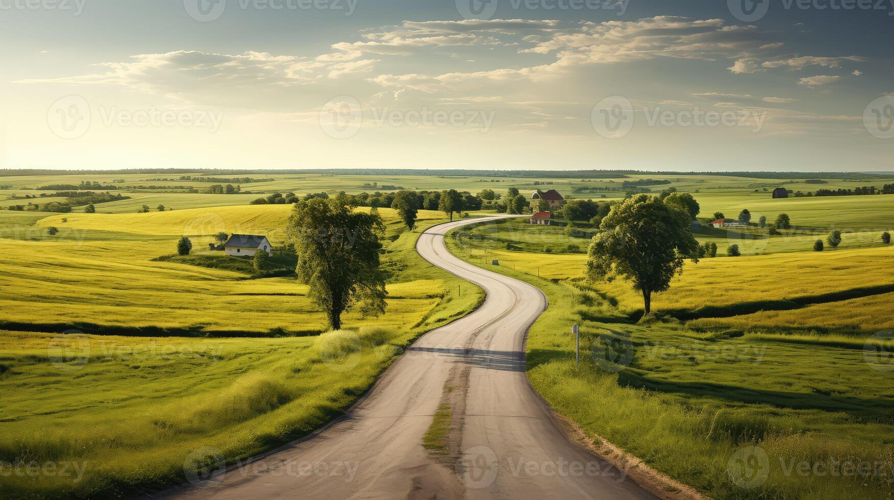 car intersection road photo