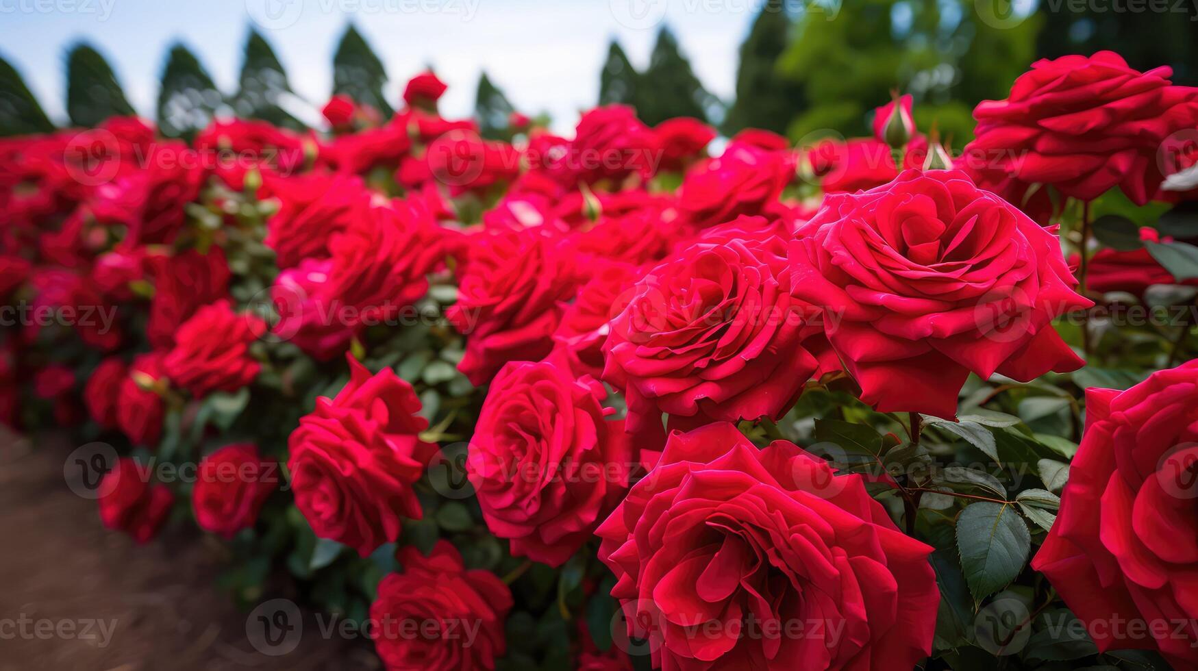 bloom red rose photo