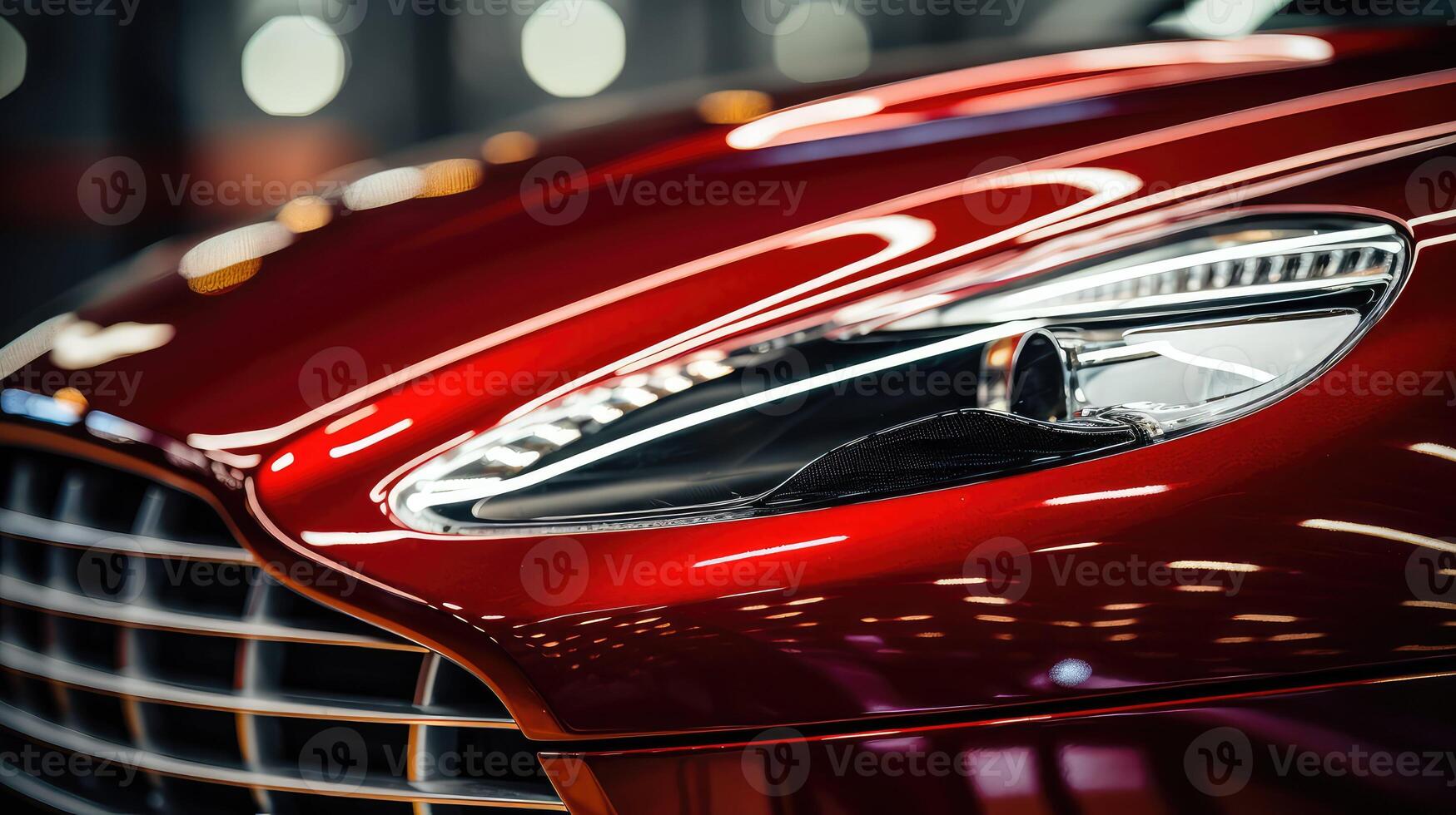 sleek luxury car red photo