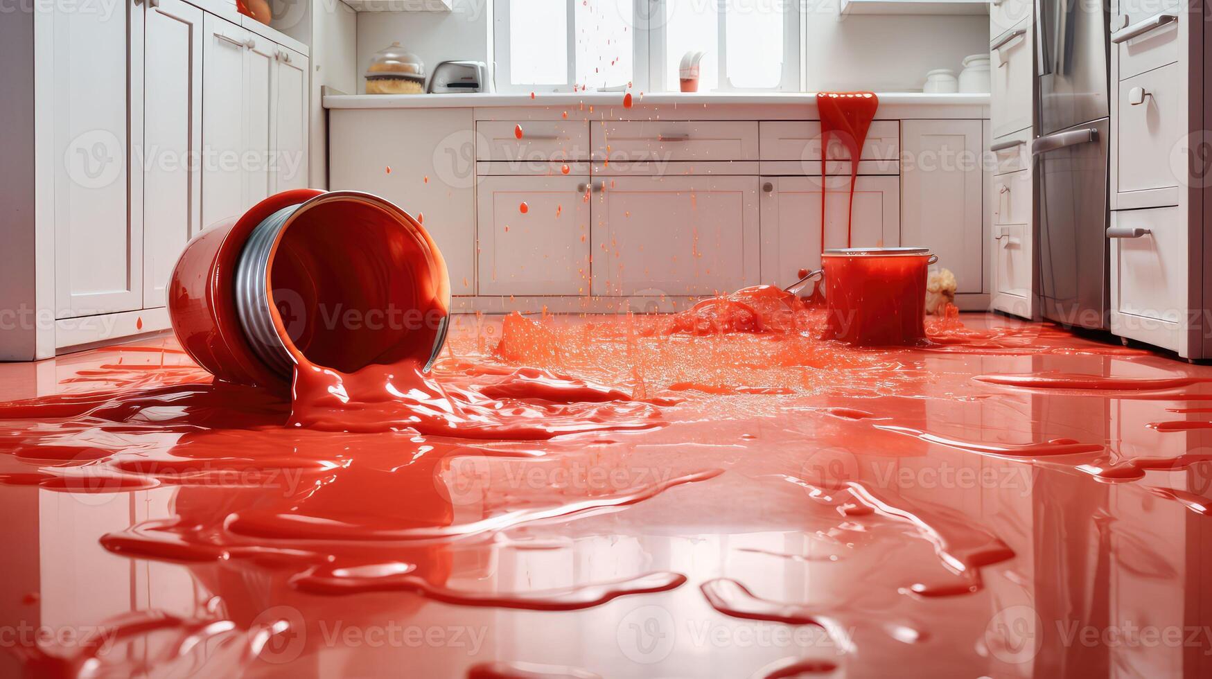 floor kitchen spill photo