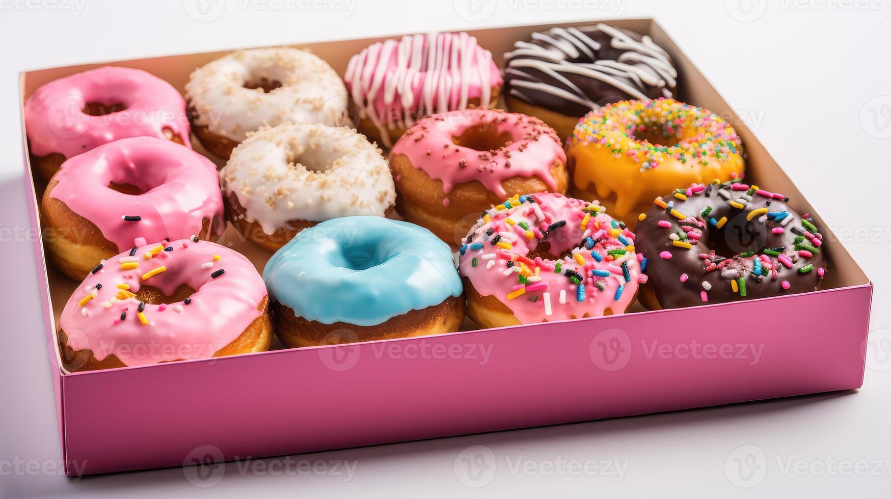 decorated donuts box photo