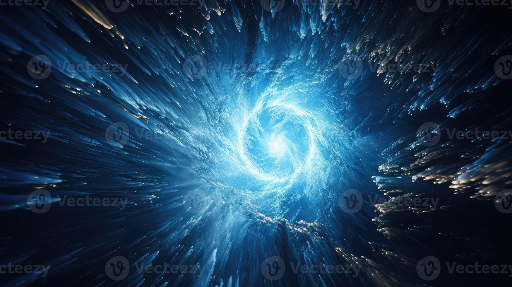 dancing blue particles photo