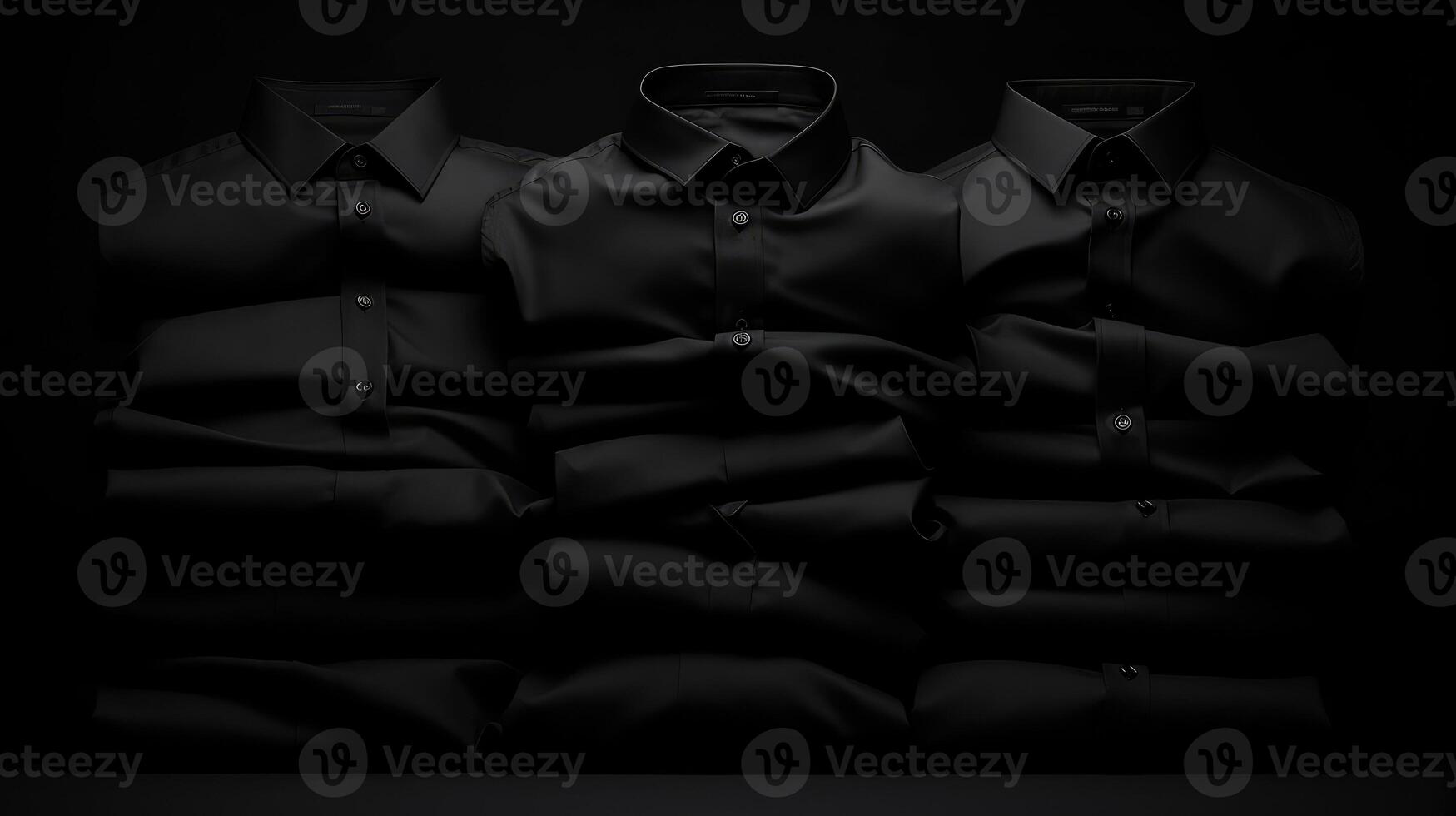 display folded black shirt photo