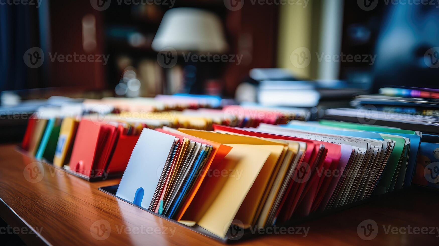 folder manila on desk photo