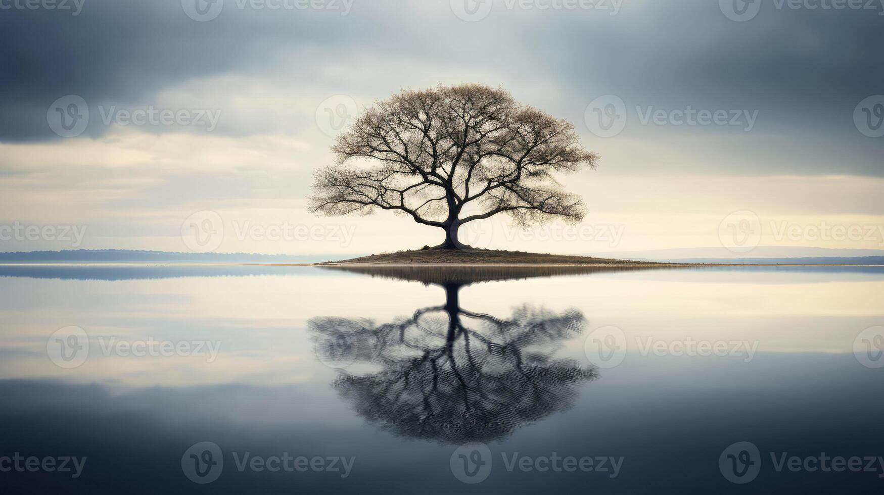 reflecion tree t photo