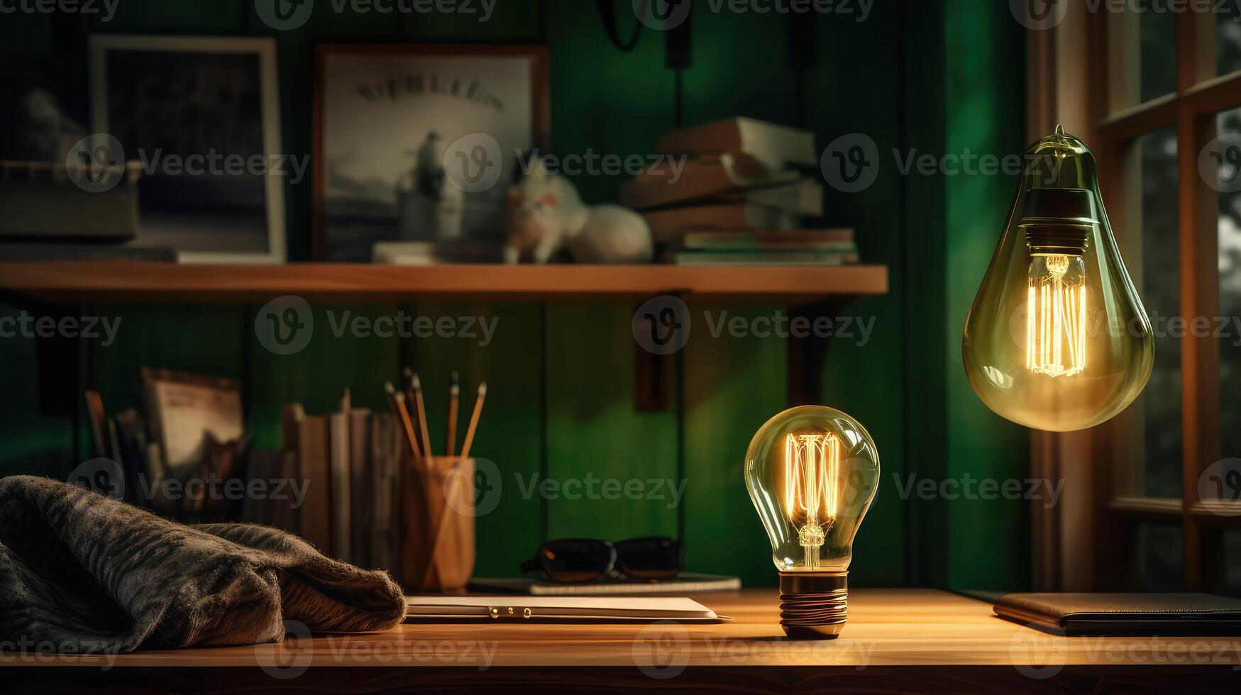 led green light bulbs photo