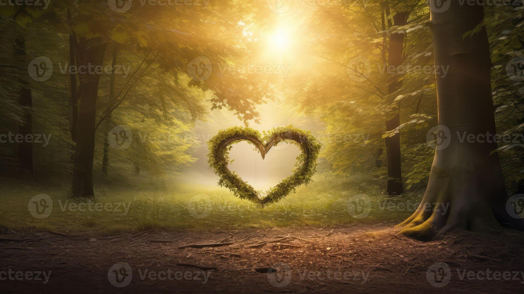 trees heart wood photo