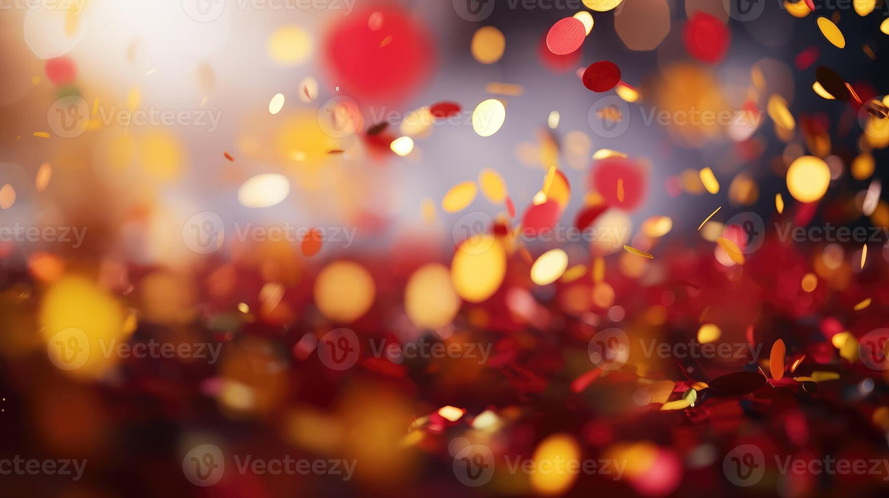 festive red and yellow confetti photo