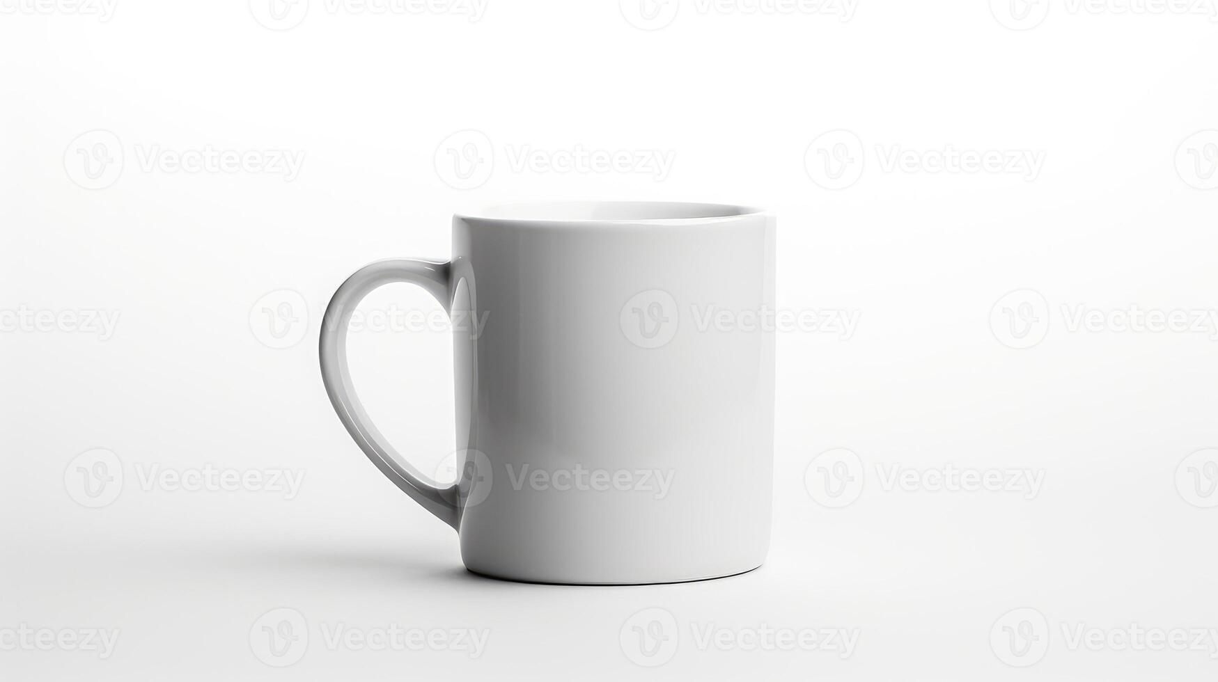 sleek coffee mug white background photo