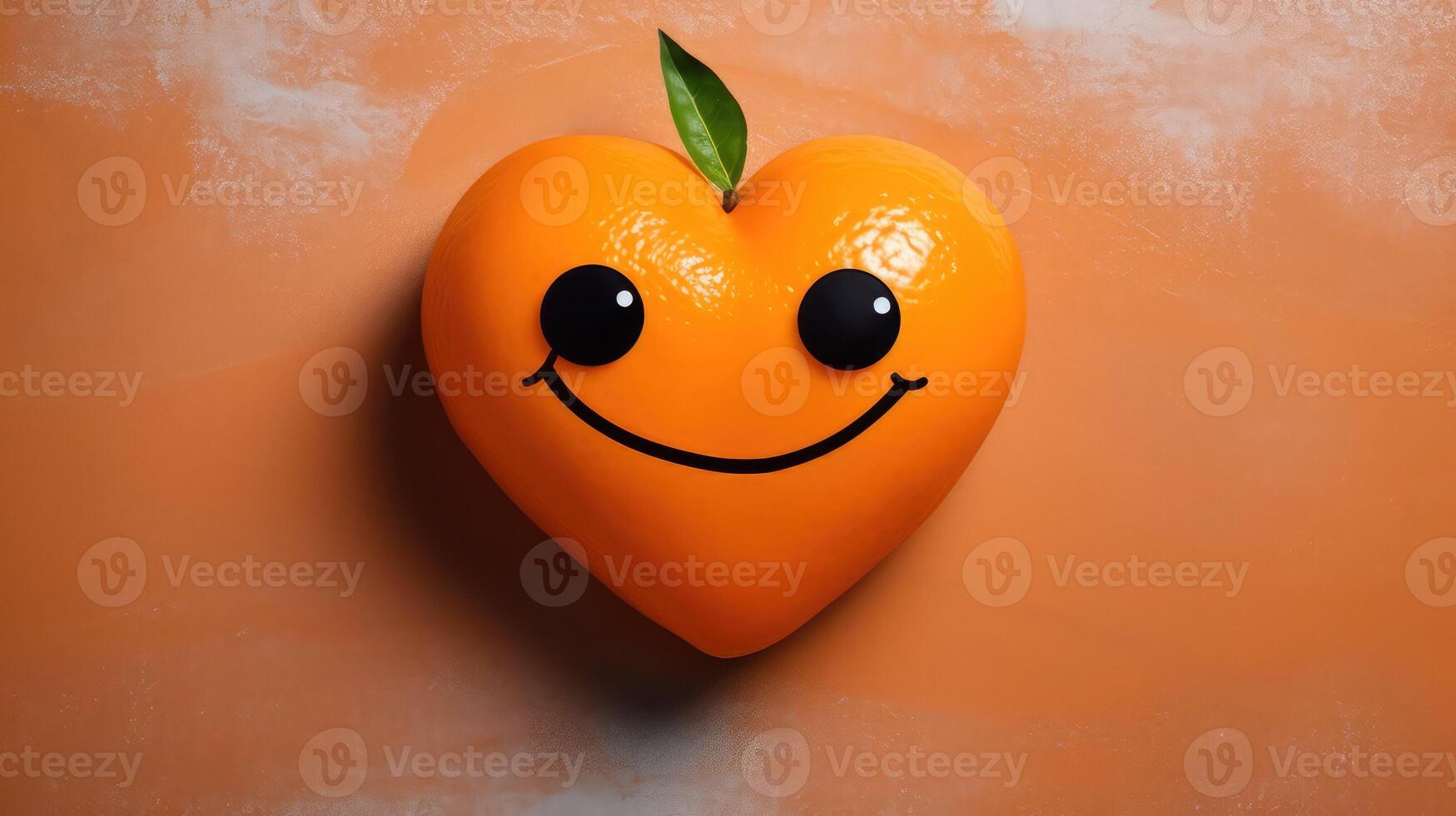 quirky heart orange photo