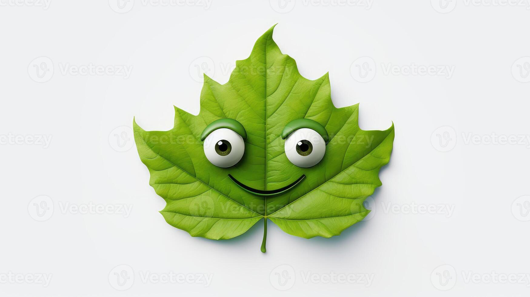 whimsical leaf emoji photo