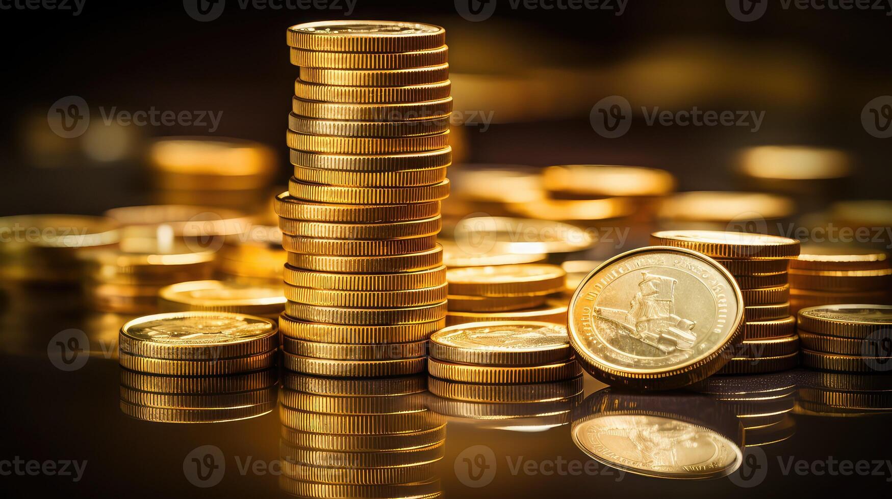 assets stack of gold coins photo