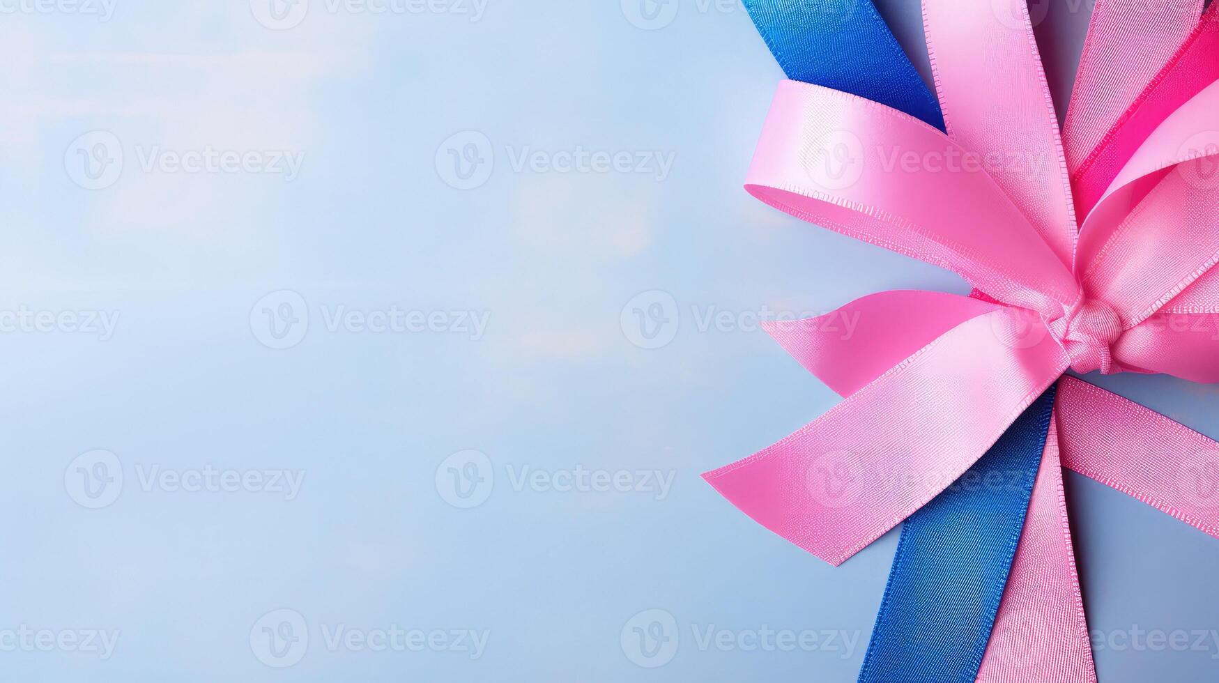 gender pink and blue ribbon photo