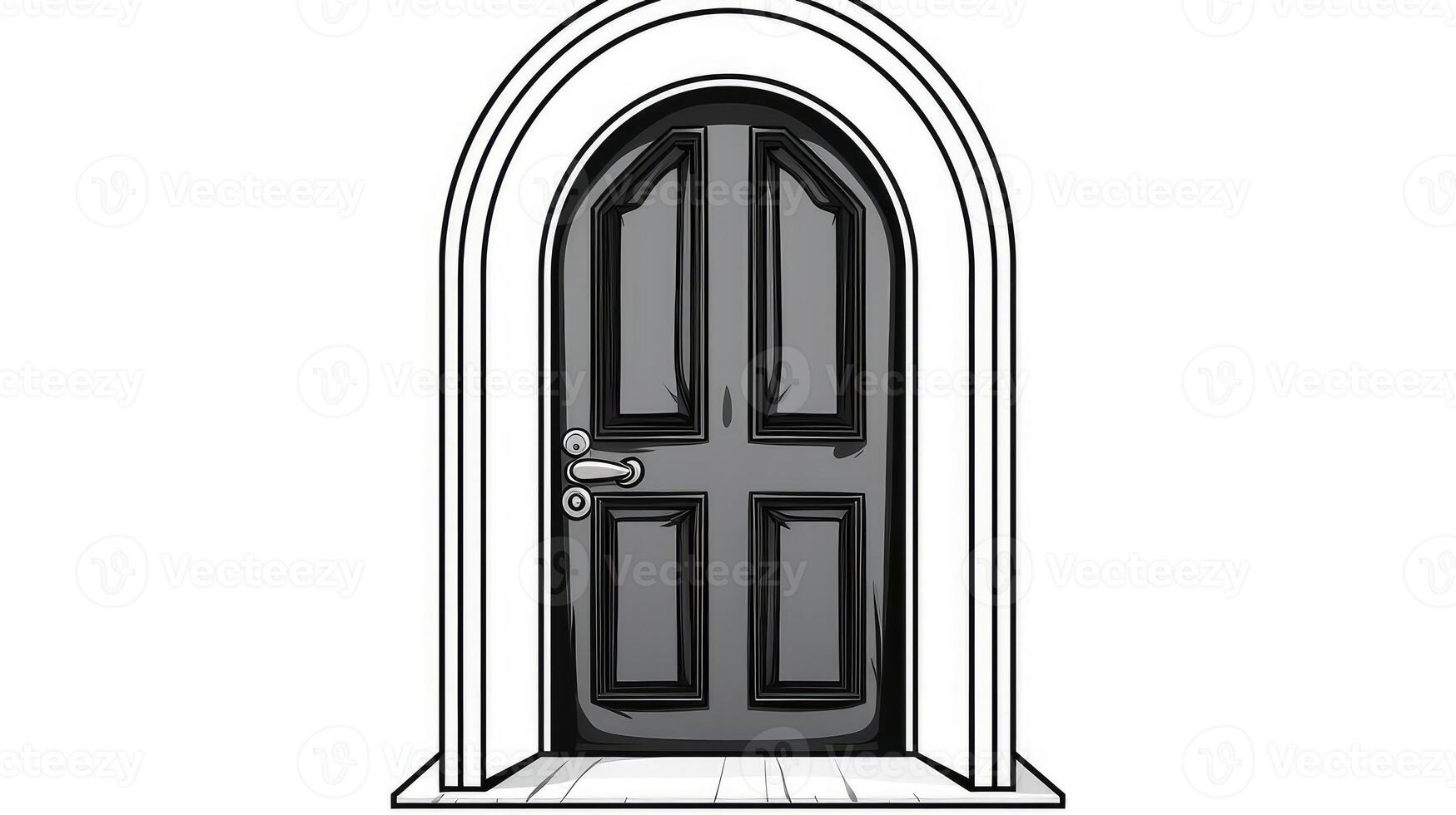 black door clip art photo