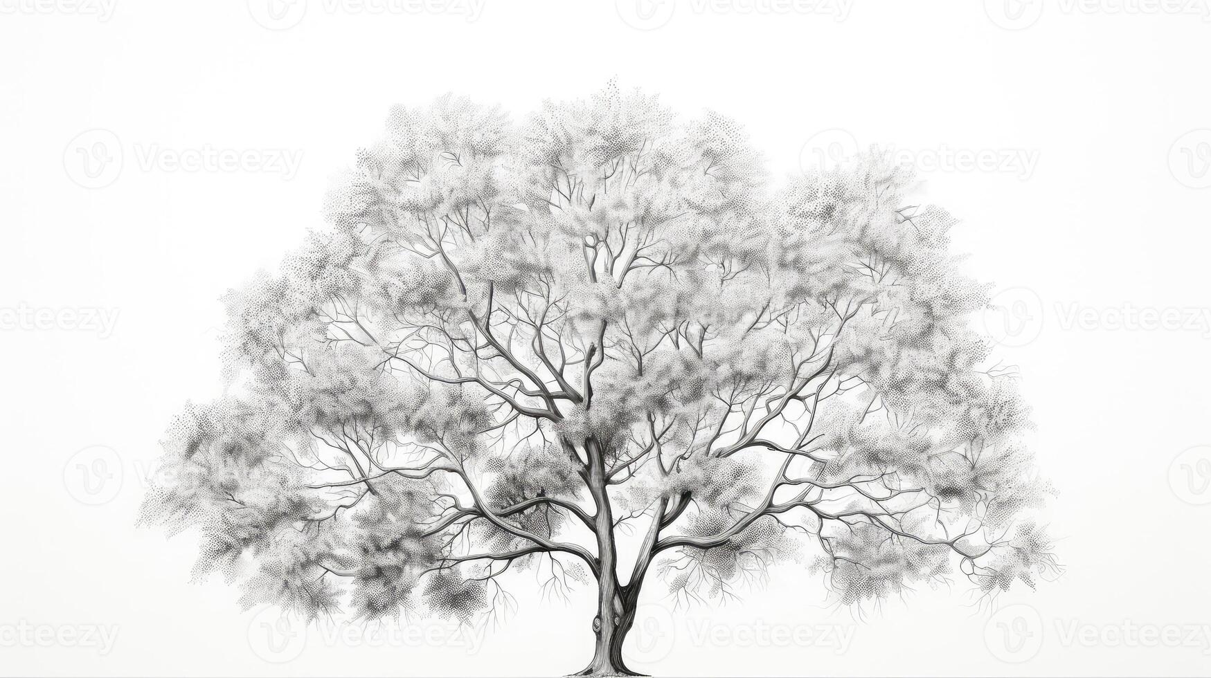leafy line drawing tree photo