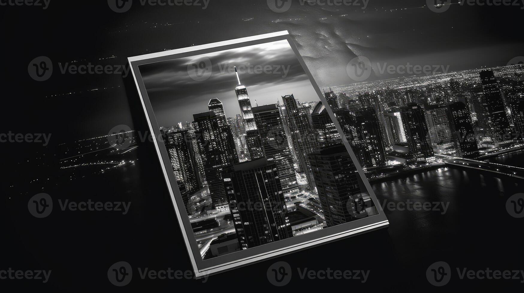 sophisticated black and white flyer photo