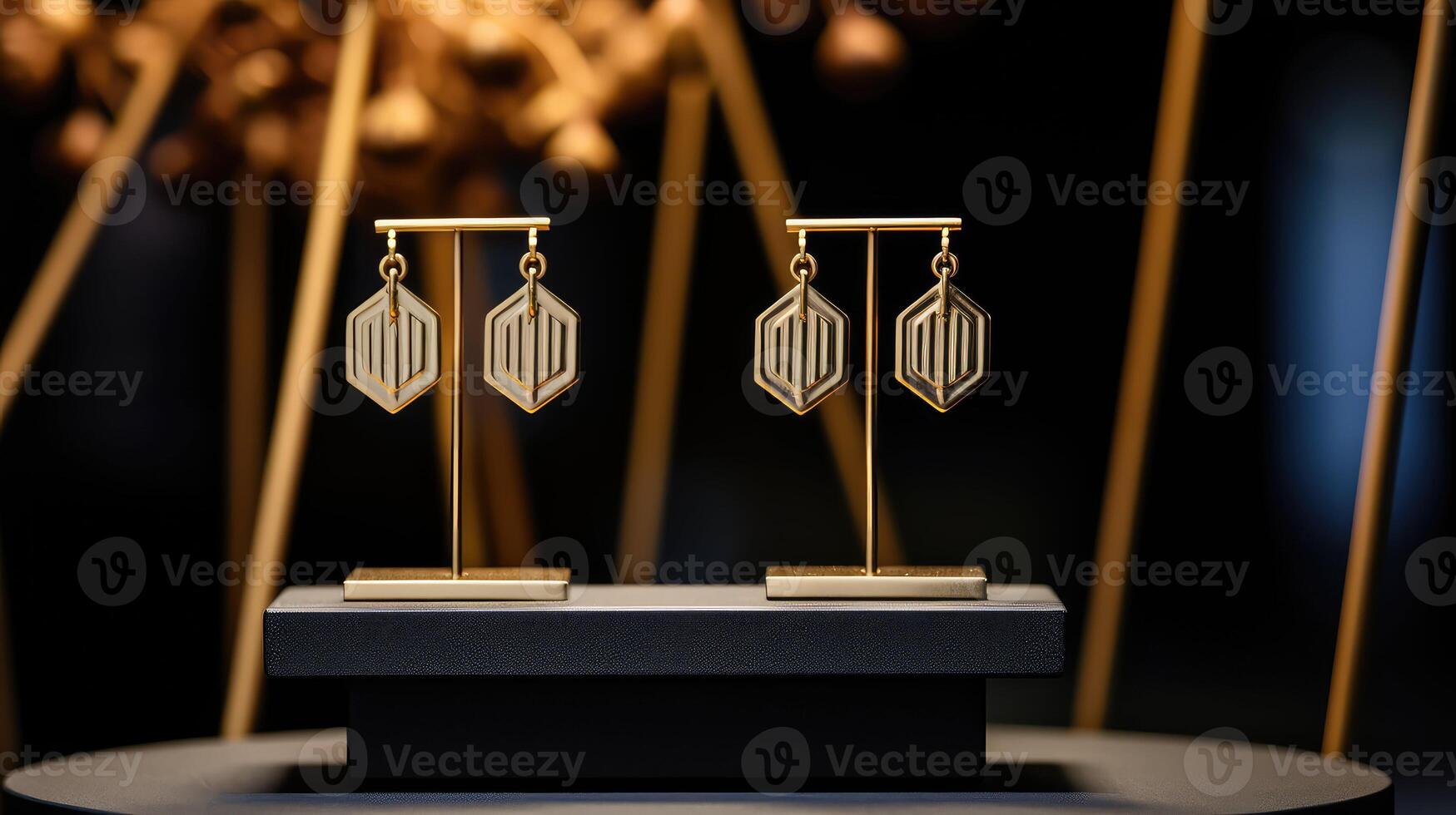 modern octagon gold photo
