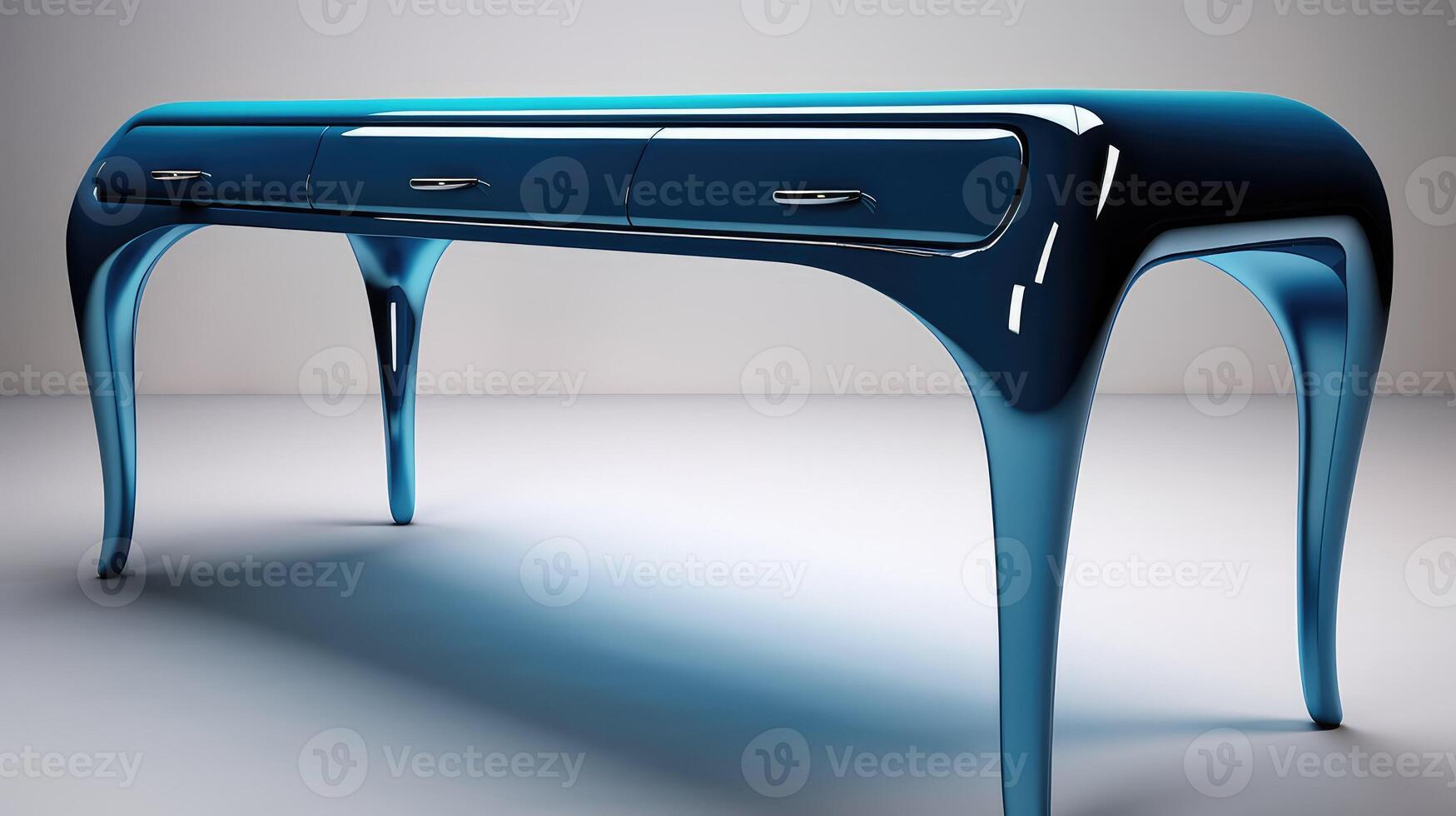 glossy desk blue photo