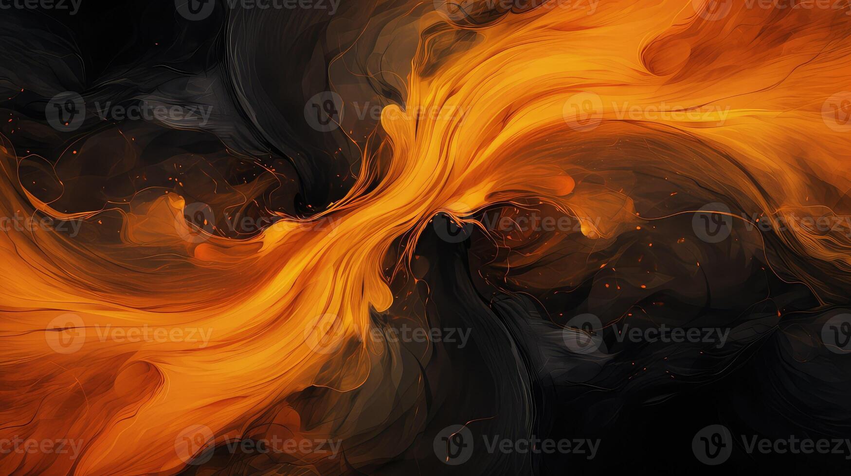painting black and orange background photo