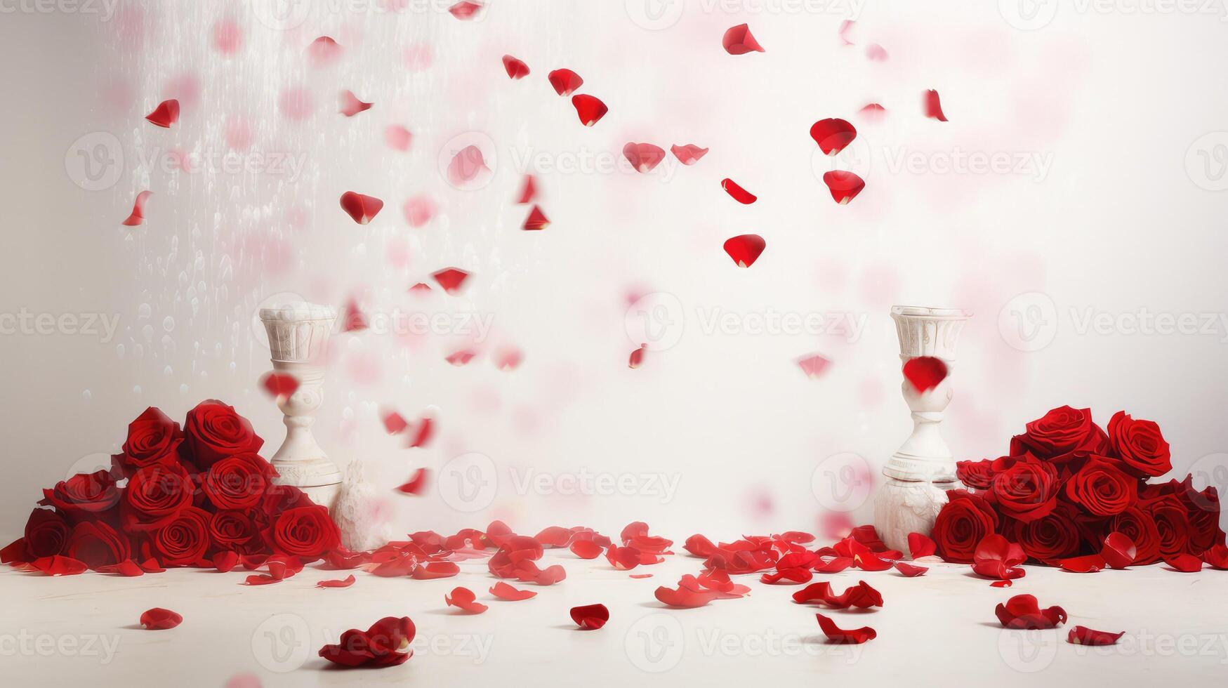 delicate white red background photo