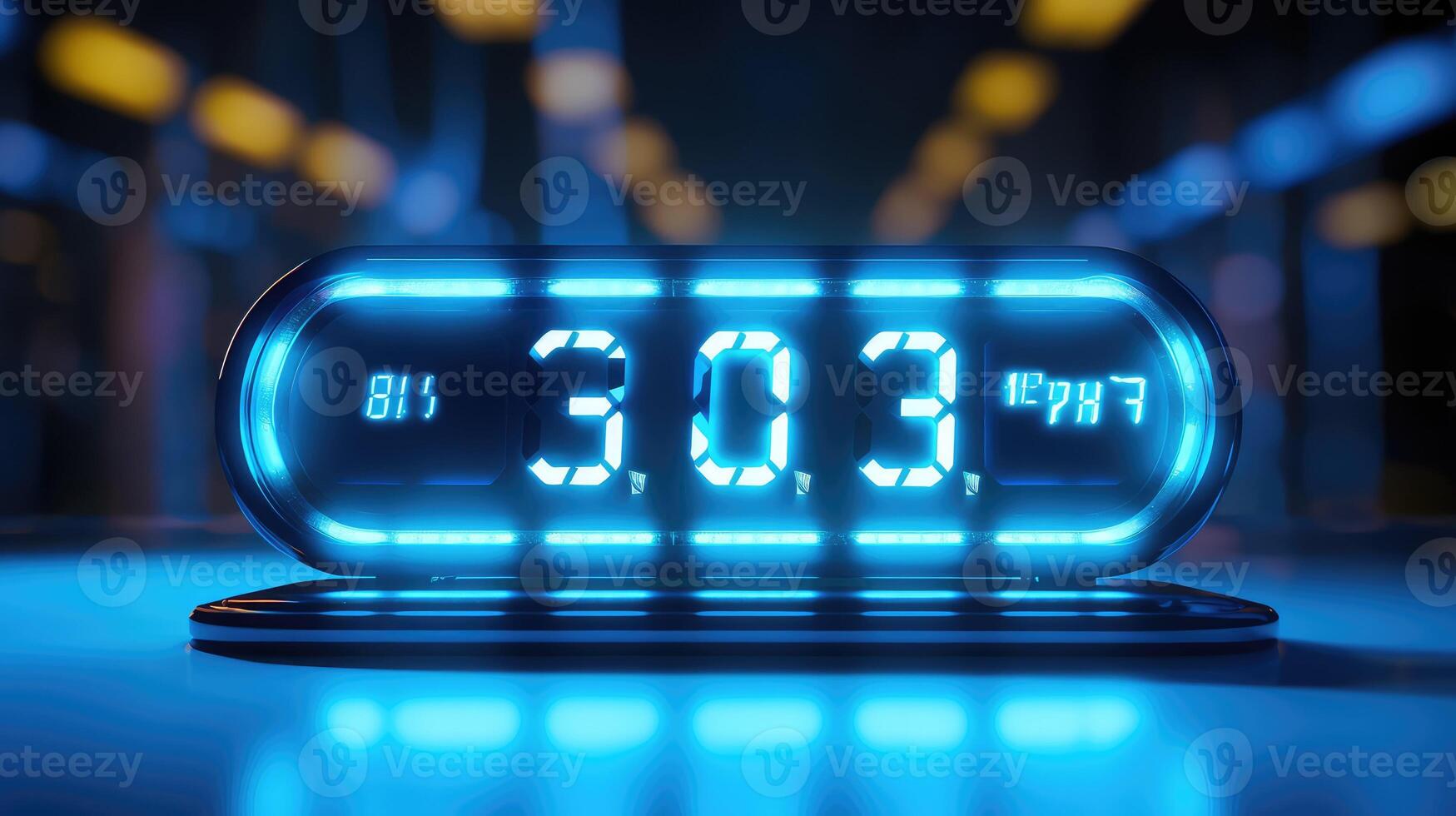 minutes countdown timer blue photo