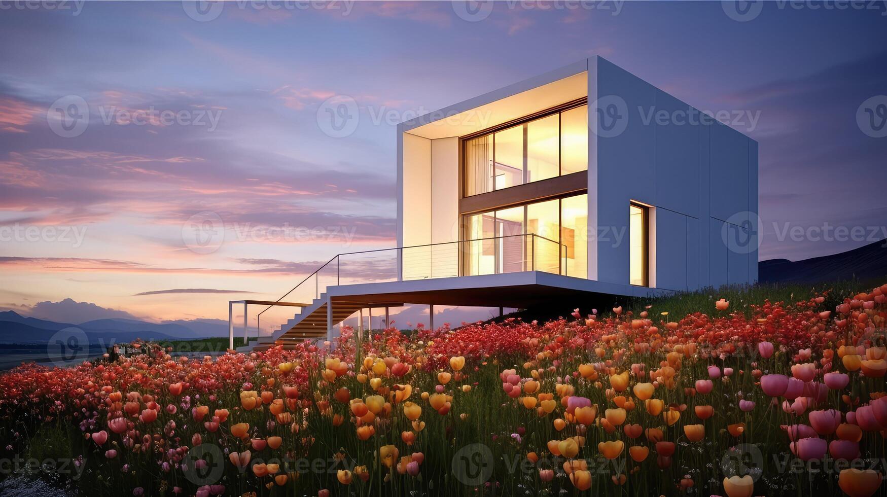 windows spring houses photo