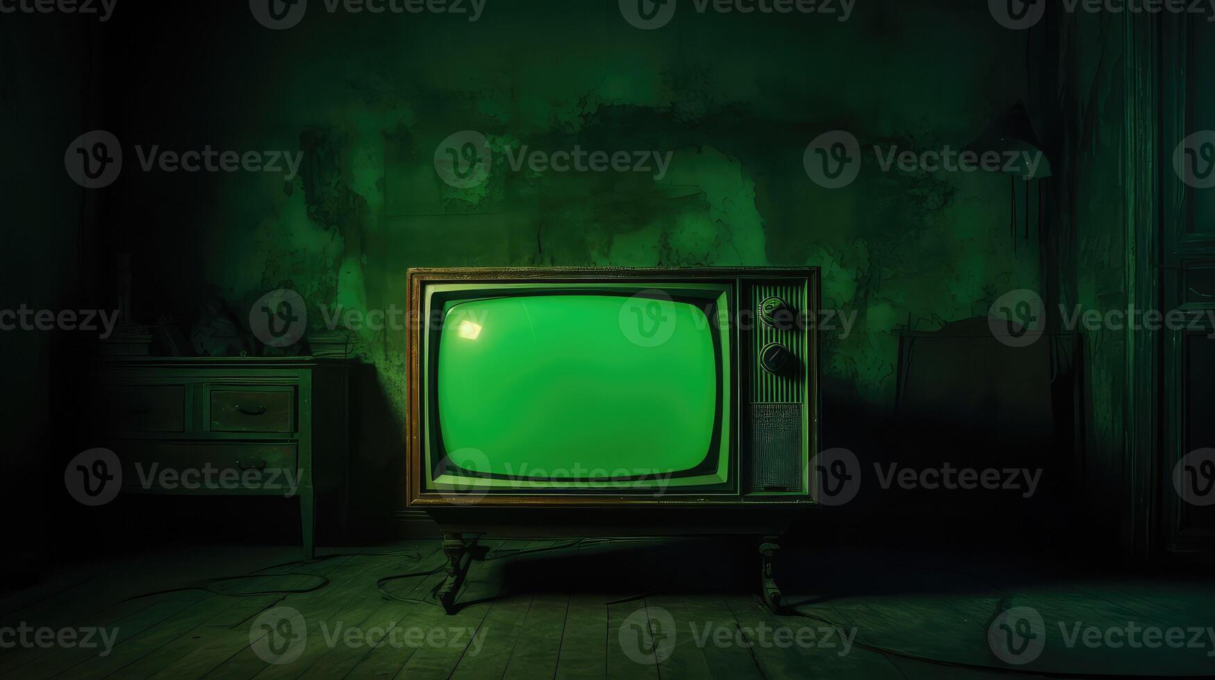 screen old tv green photo