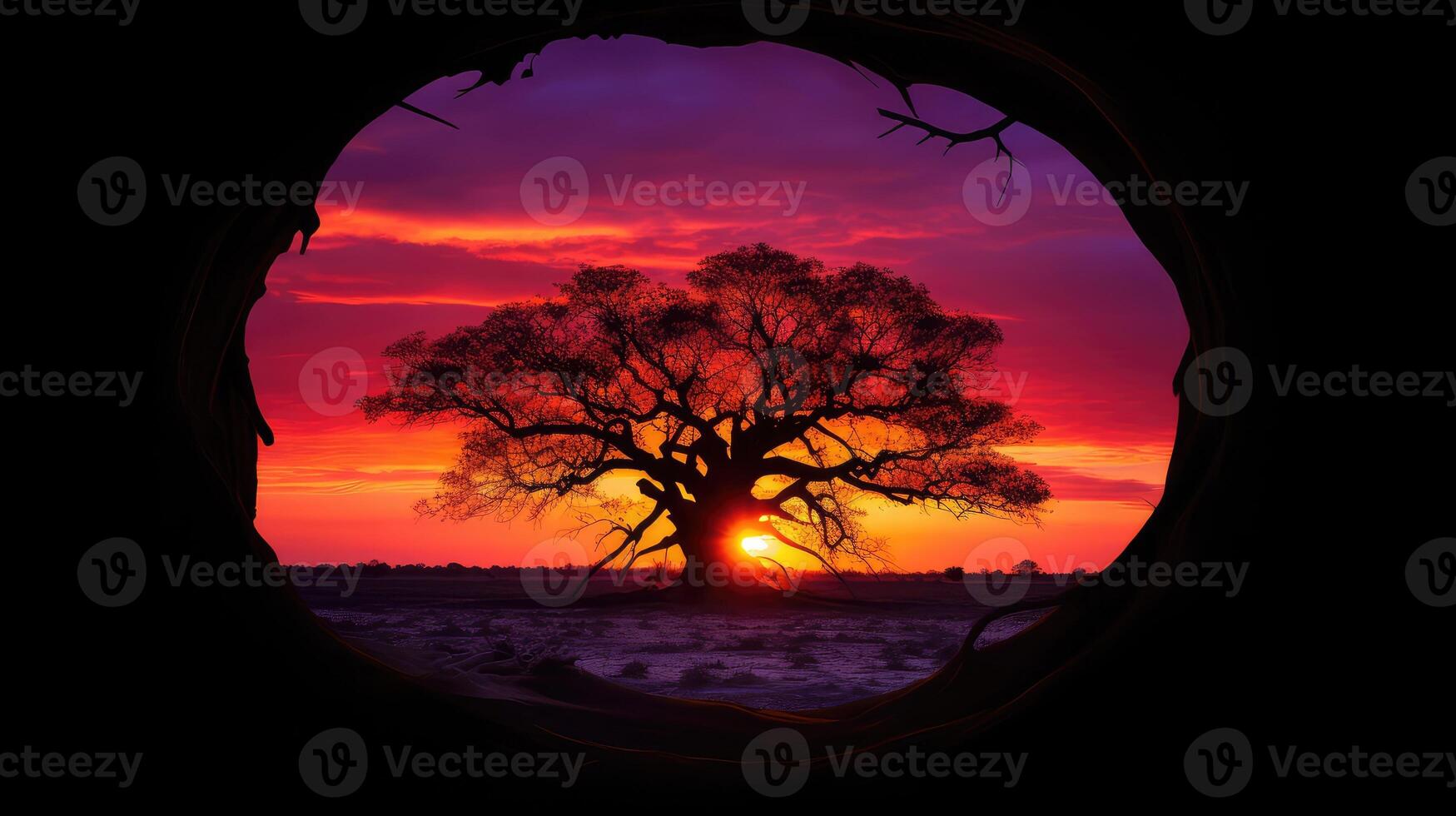 sunvibrant hollow tree photo