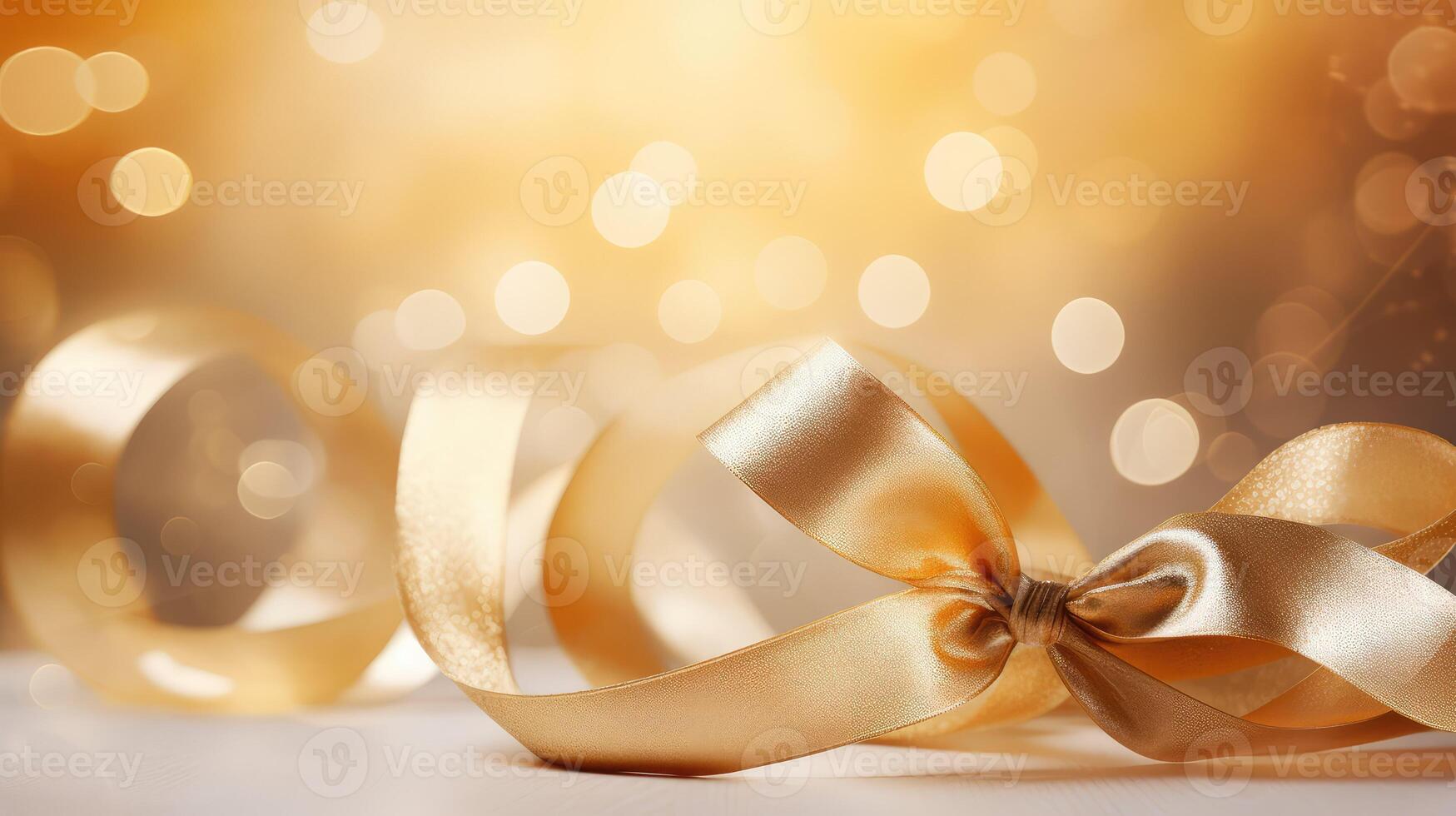 elegant gold ribbon banner photo