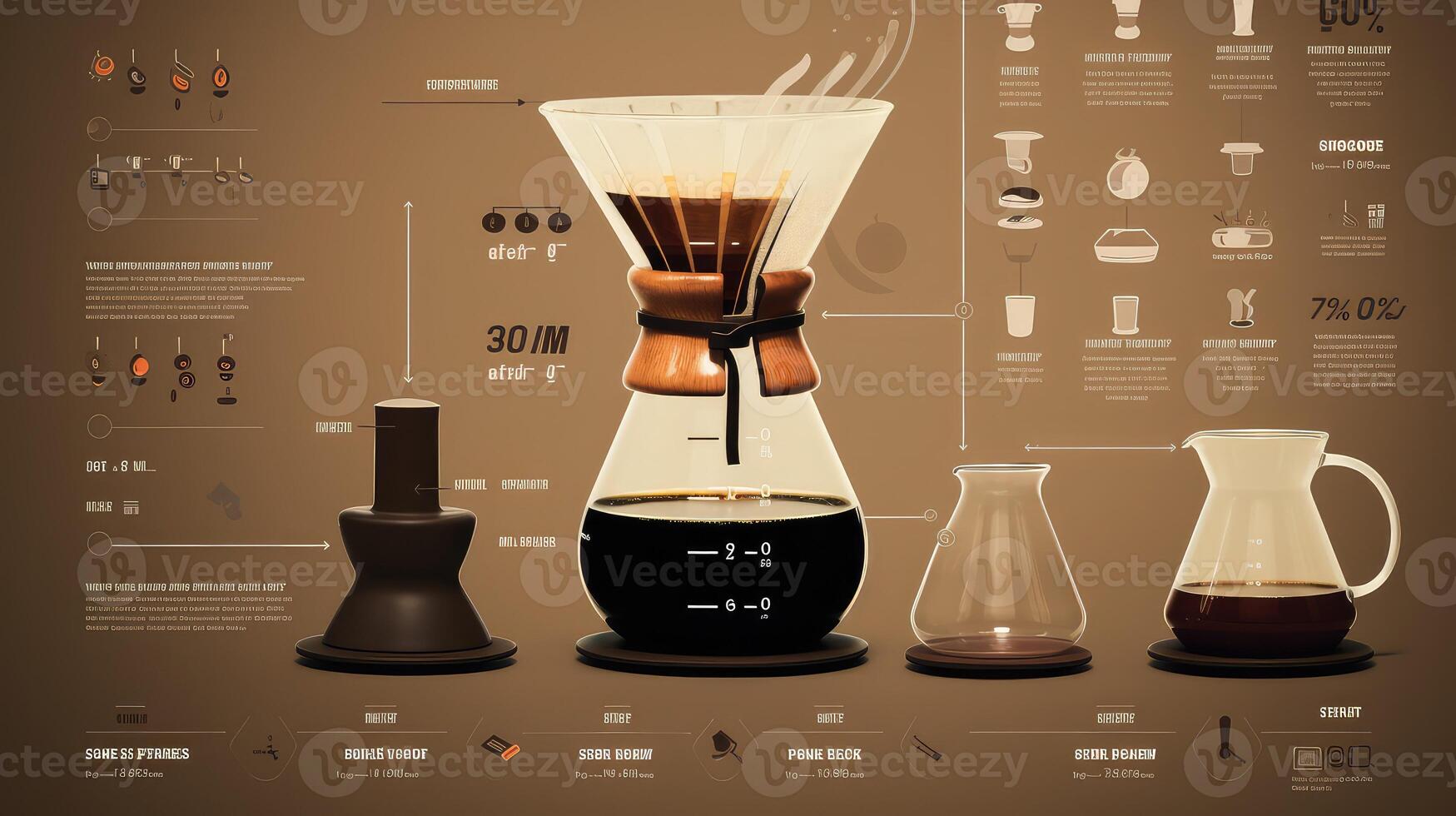 infopour coffee infographic photo