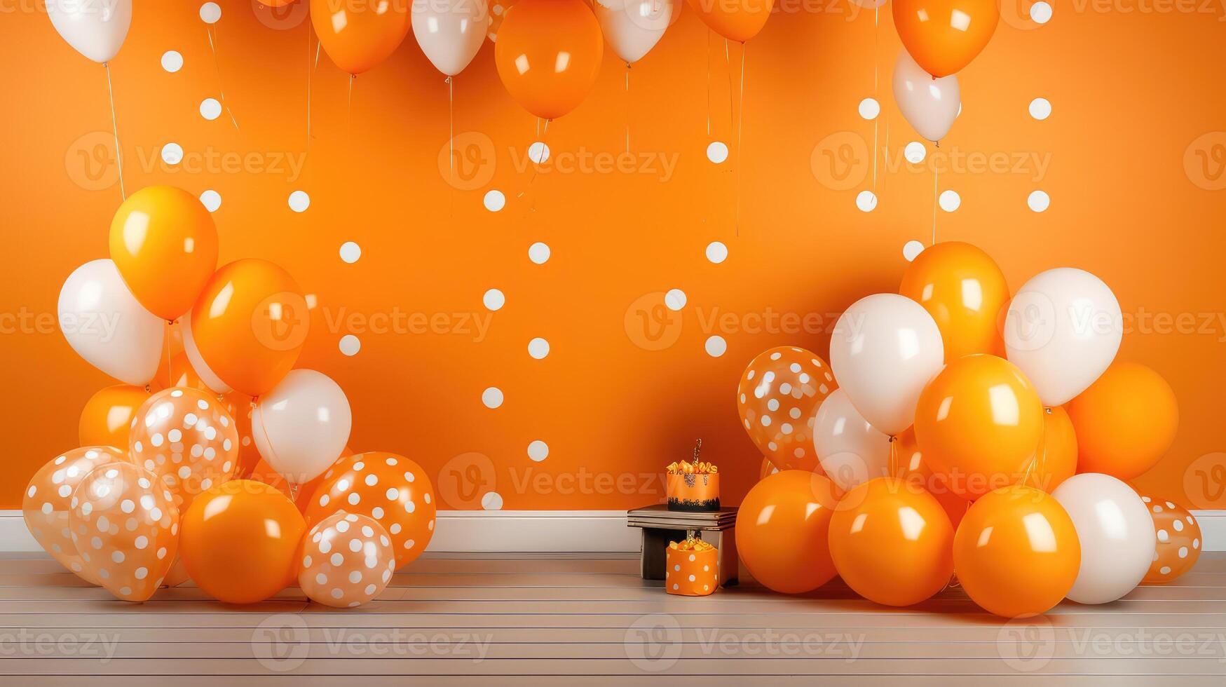 fun orange polka dot background photo