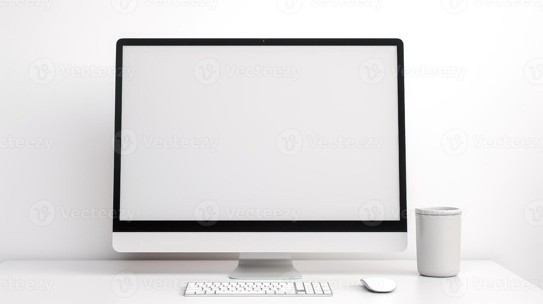 display computer monitor isolated on white photo