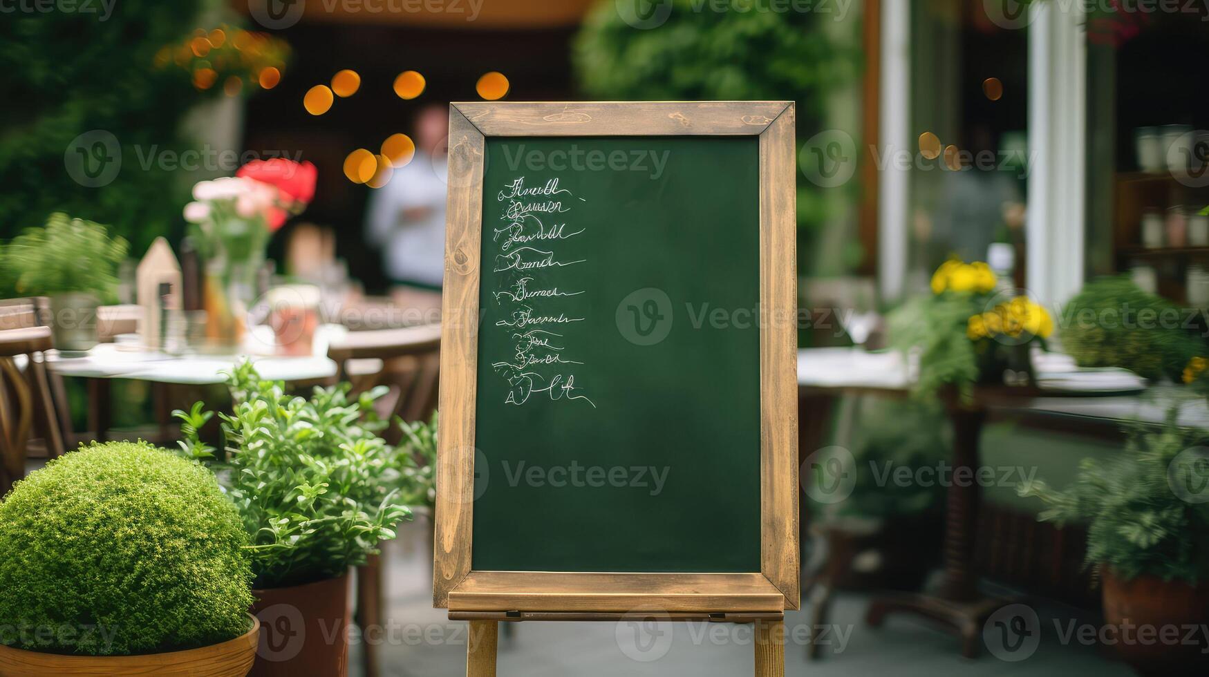 menu chalkboard green photo