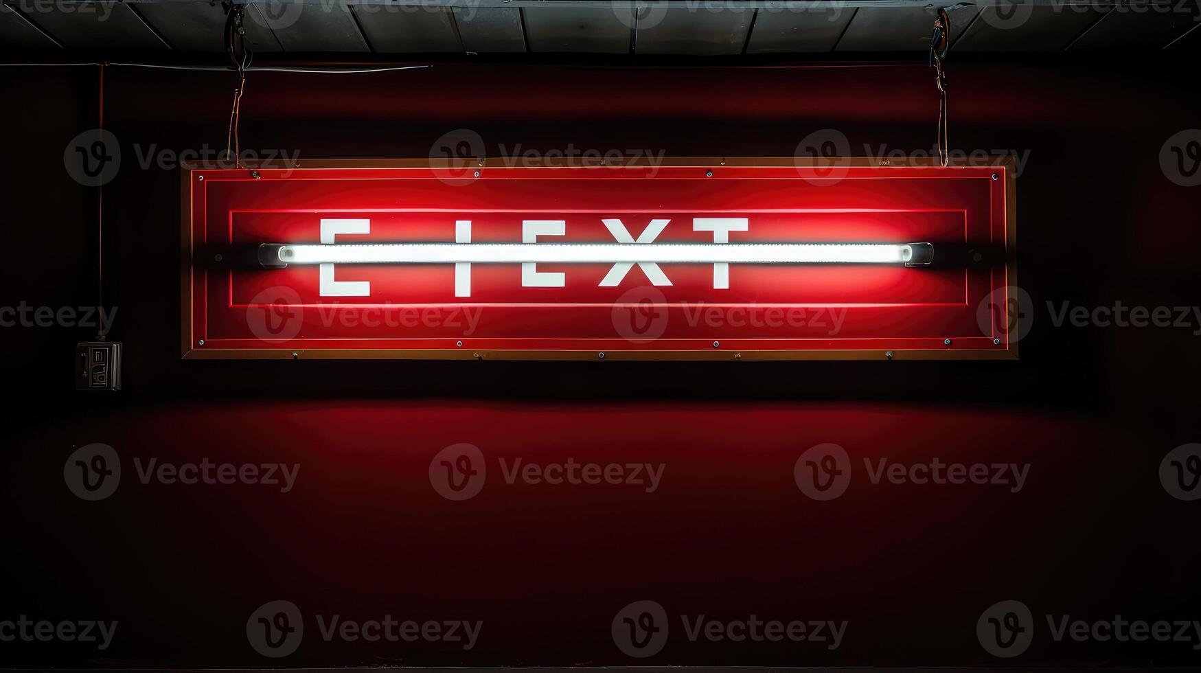 safety red exit sign photo