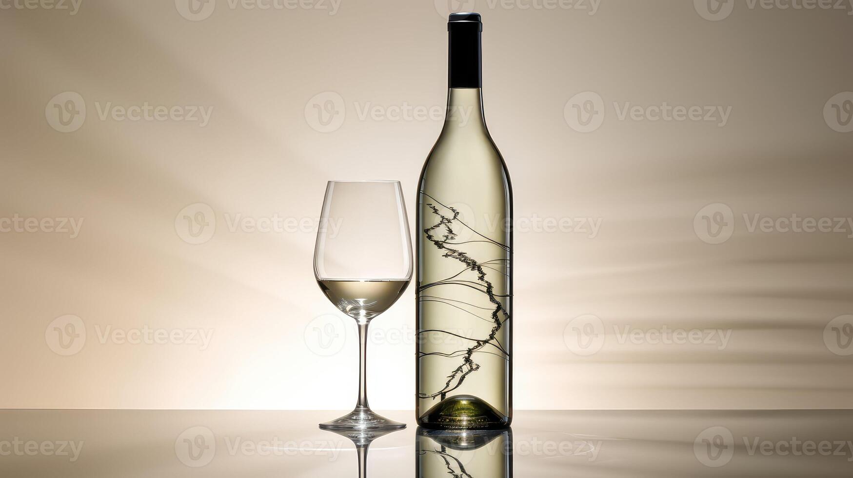 shading wine bottle outline photo
