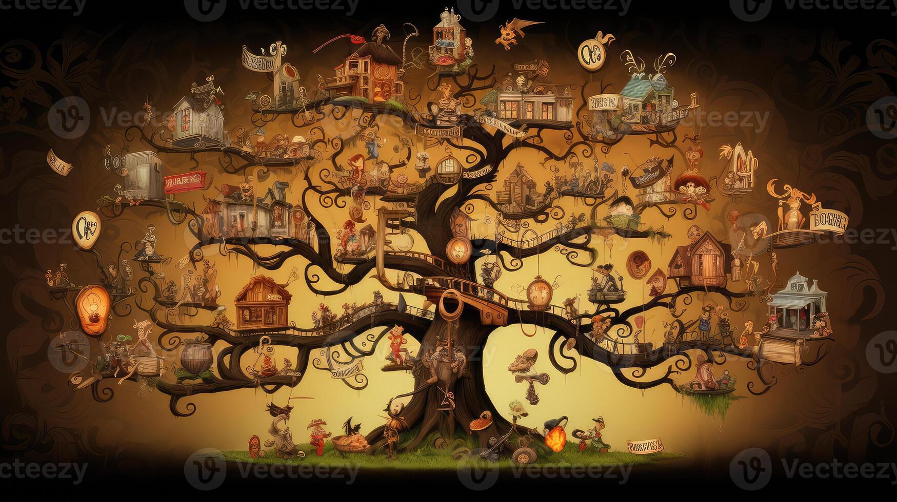 patterns cartoon family tree photo
