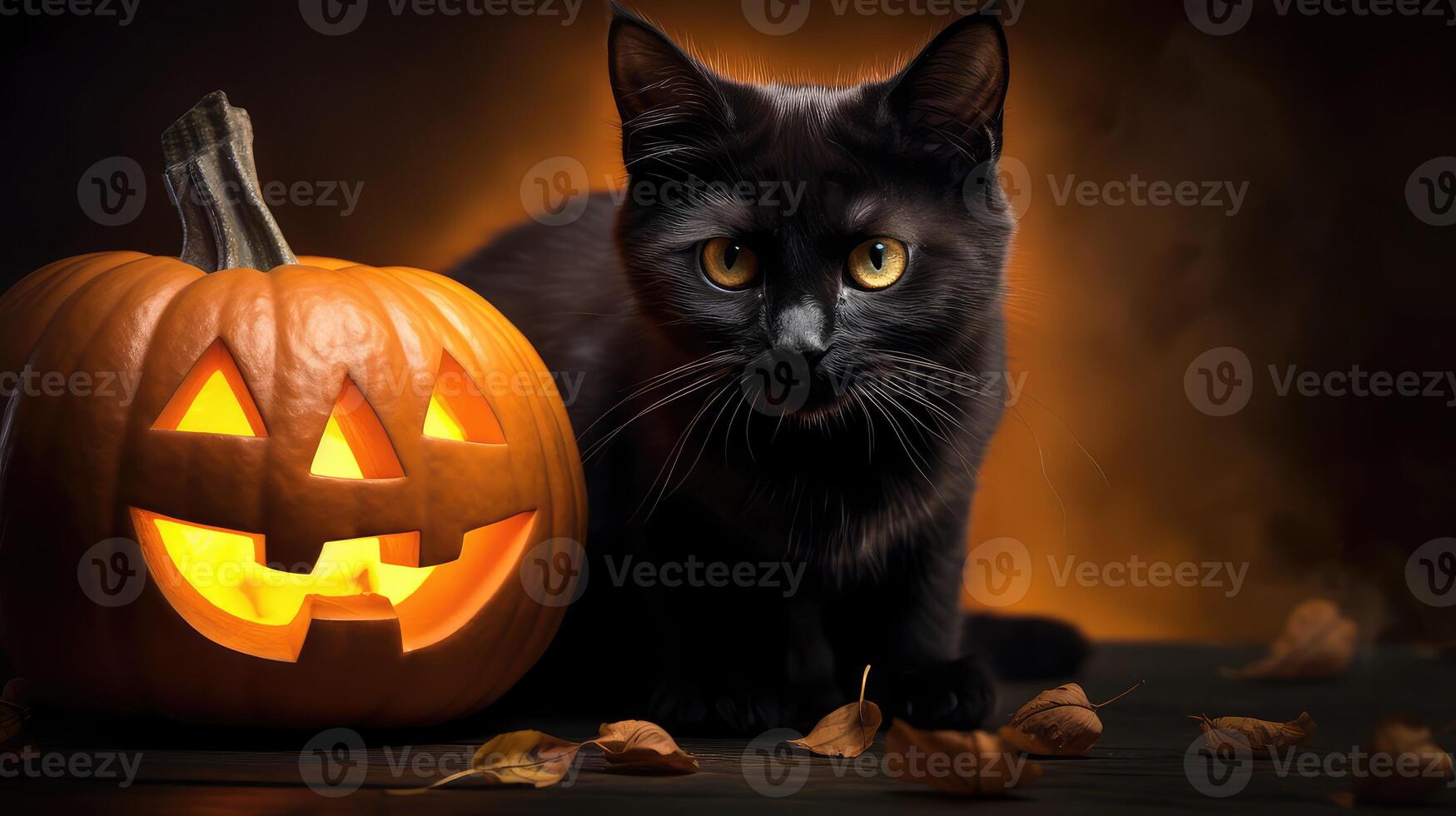 o halloween black cat photo