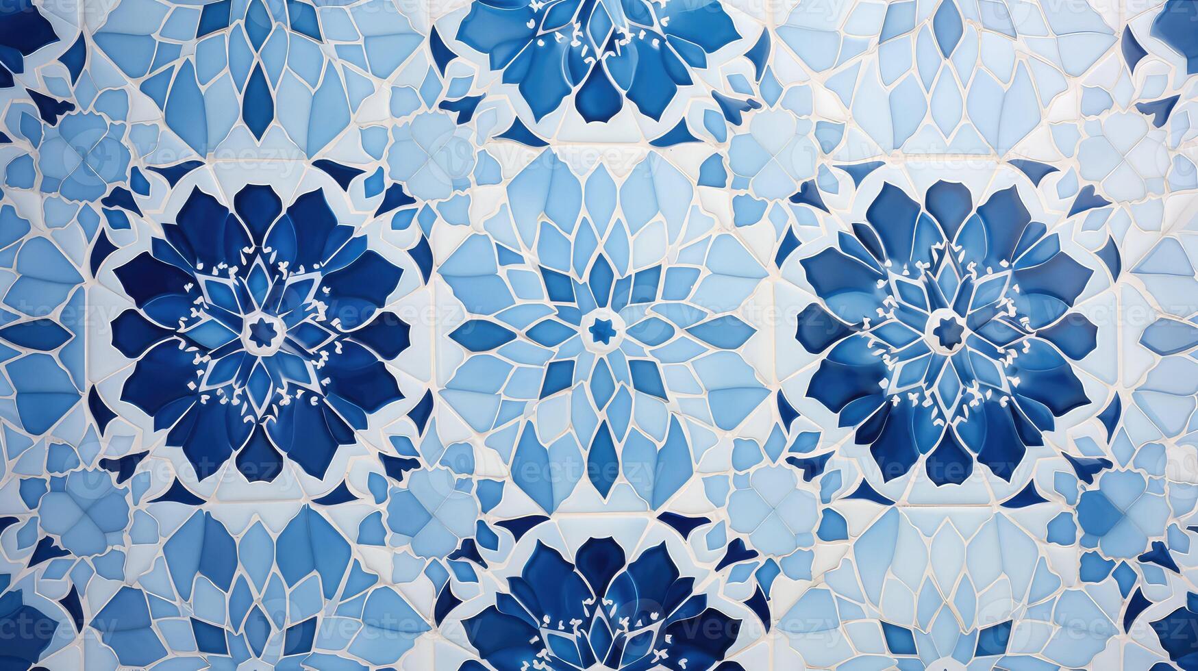 geometric pattern blue background photo