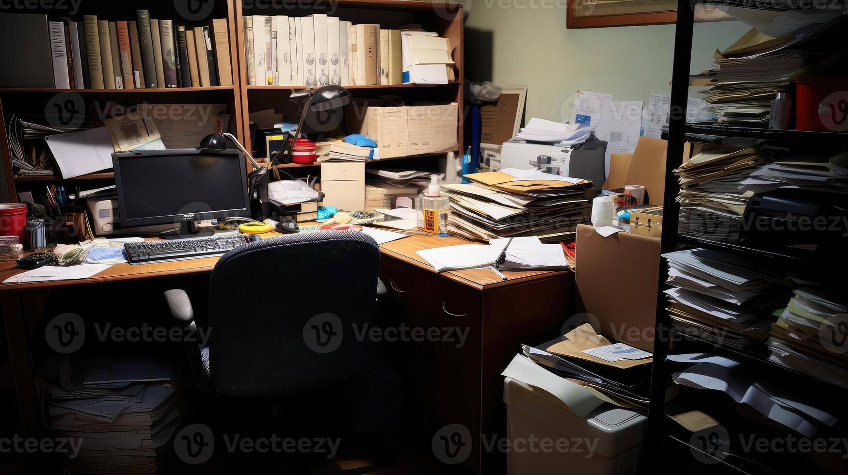 filing cramped office photo