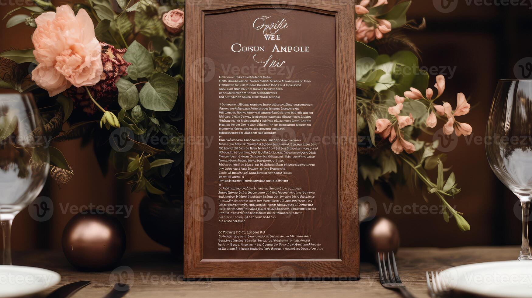 elegant wood font photo