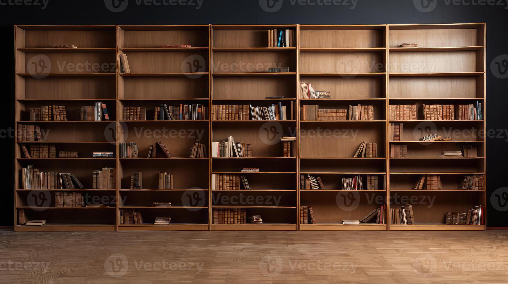 bare book shelf empty photo