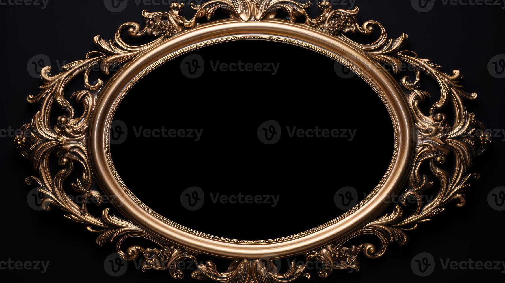 opulent oval frame gold photo