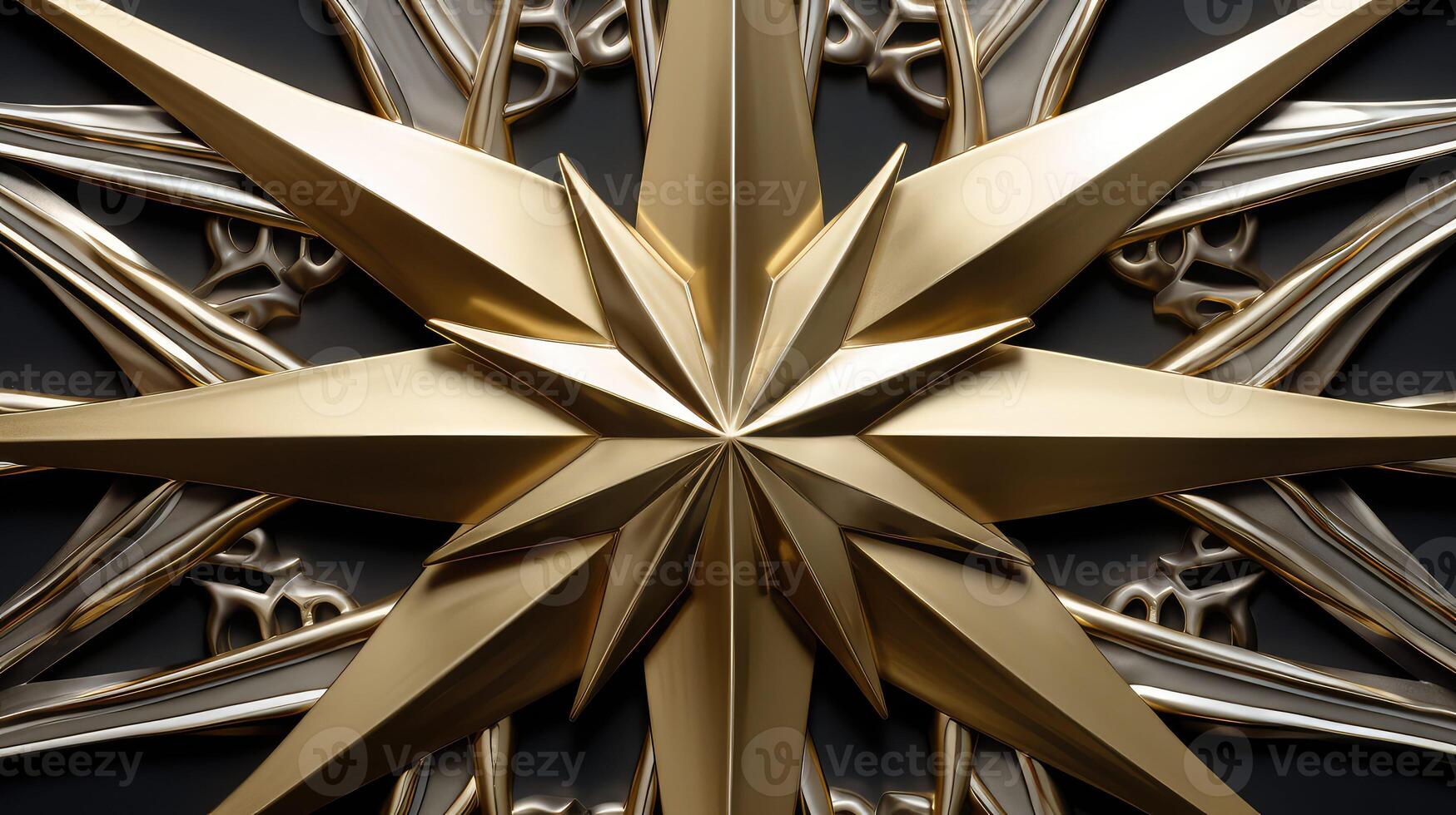 close gold silver bronze star photo