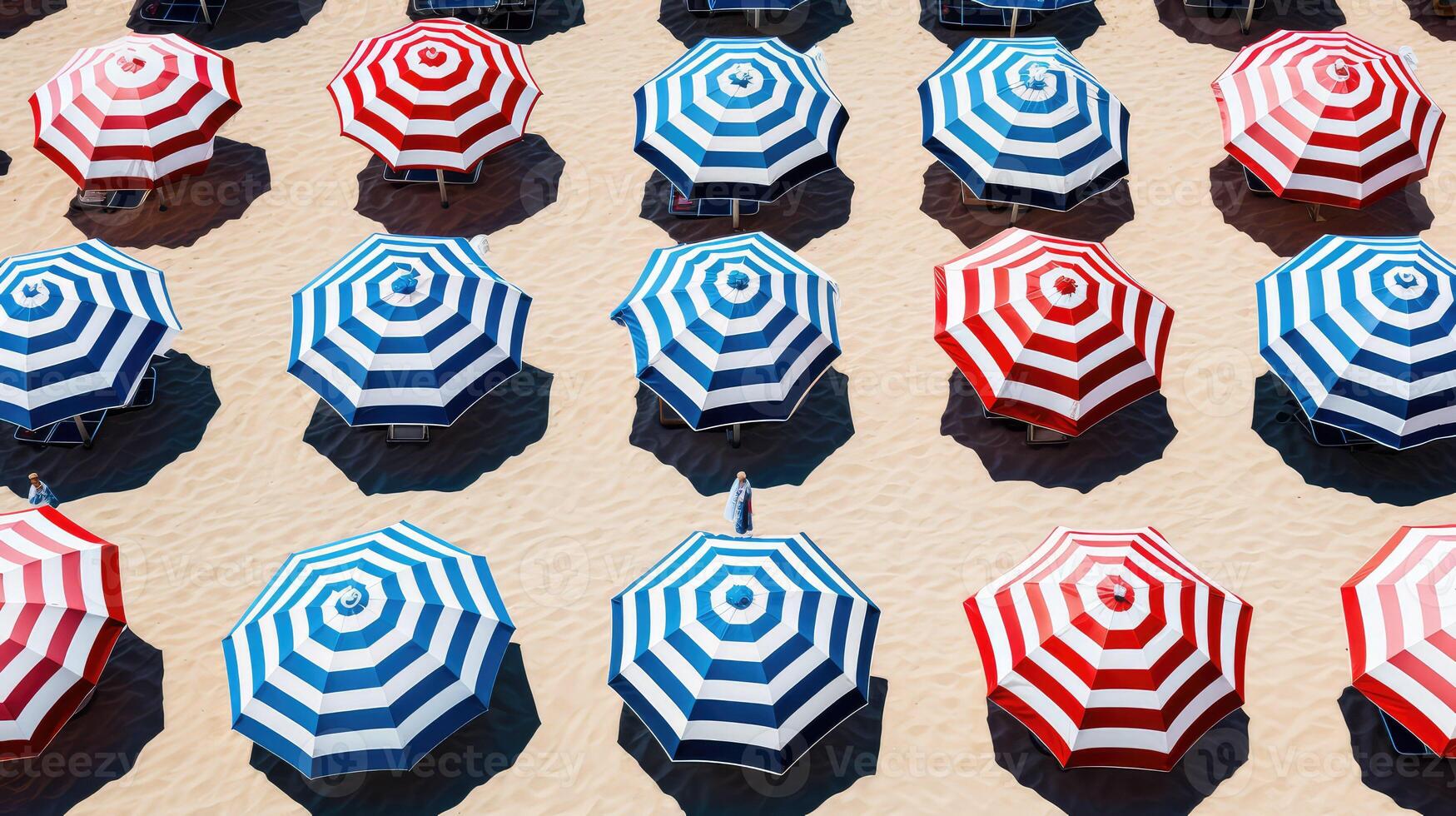vibrant red white blue stripes photo